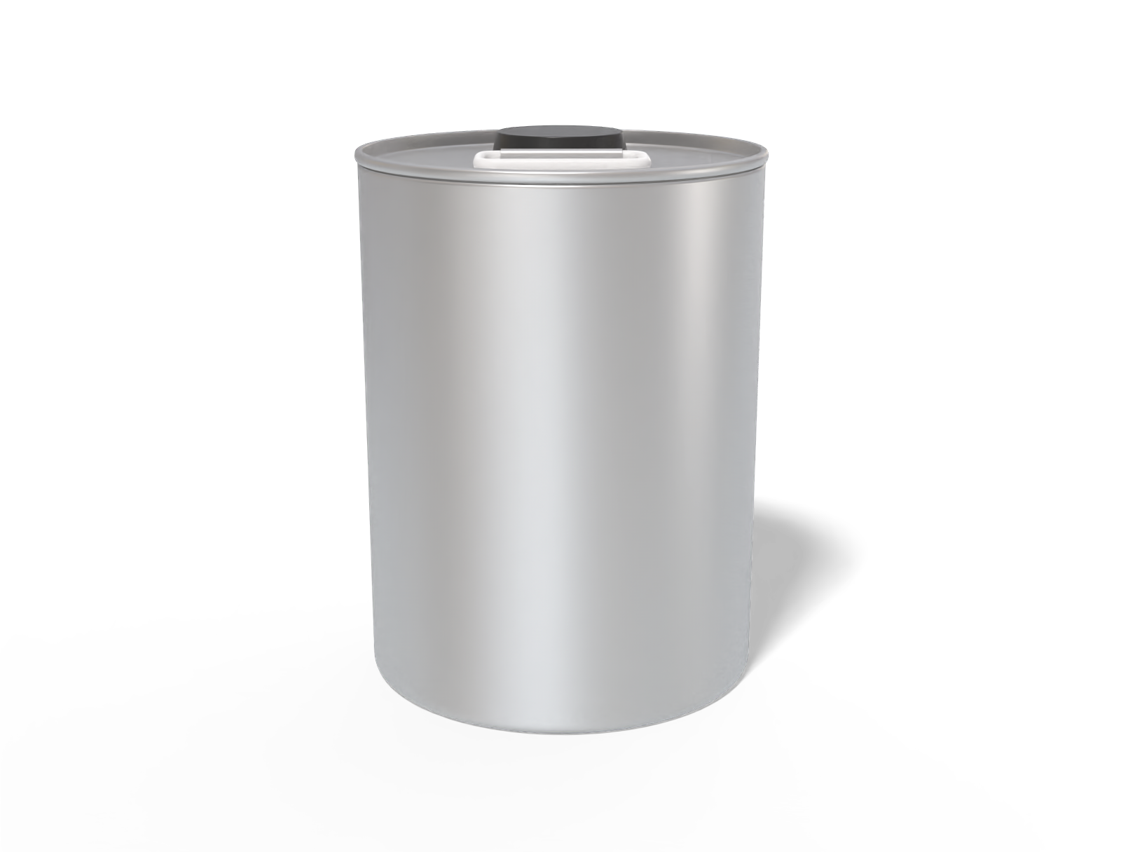 Round oil can — Matte metal