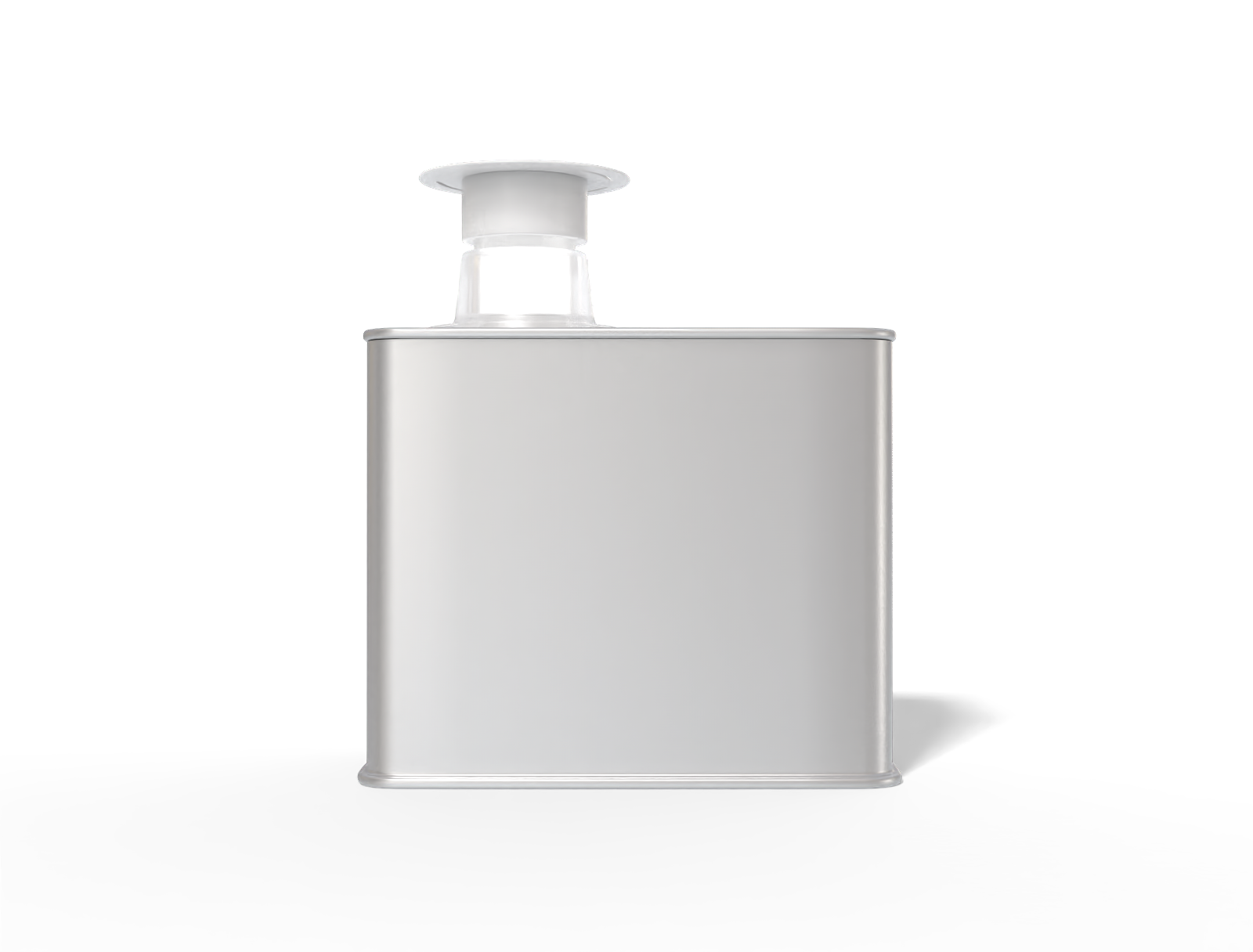 Square oil can — Matte metal