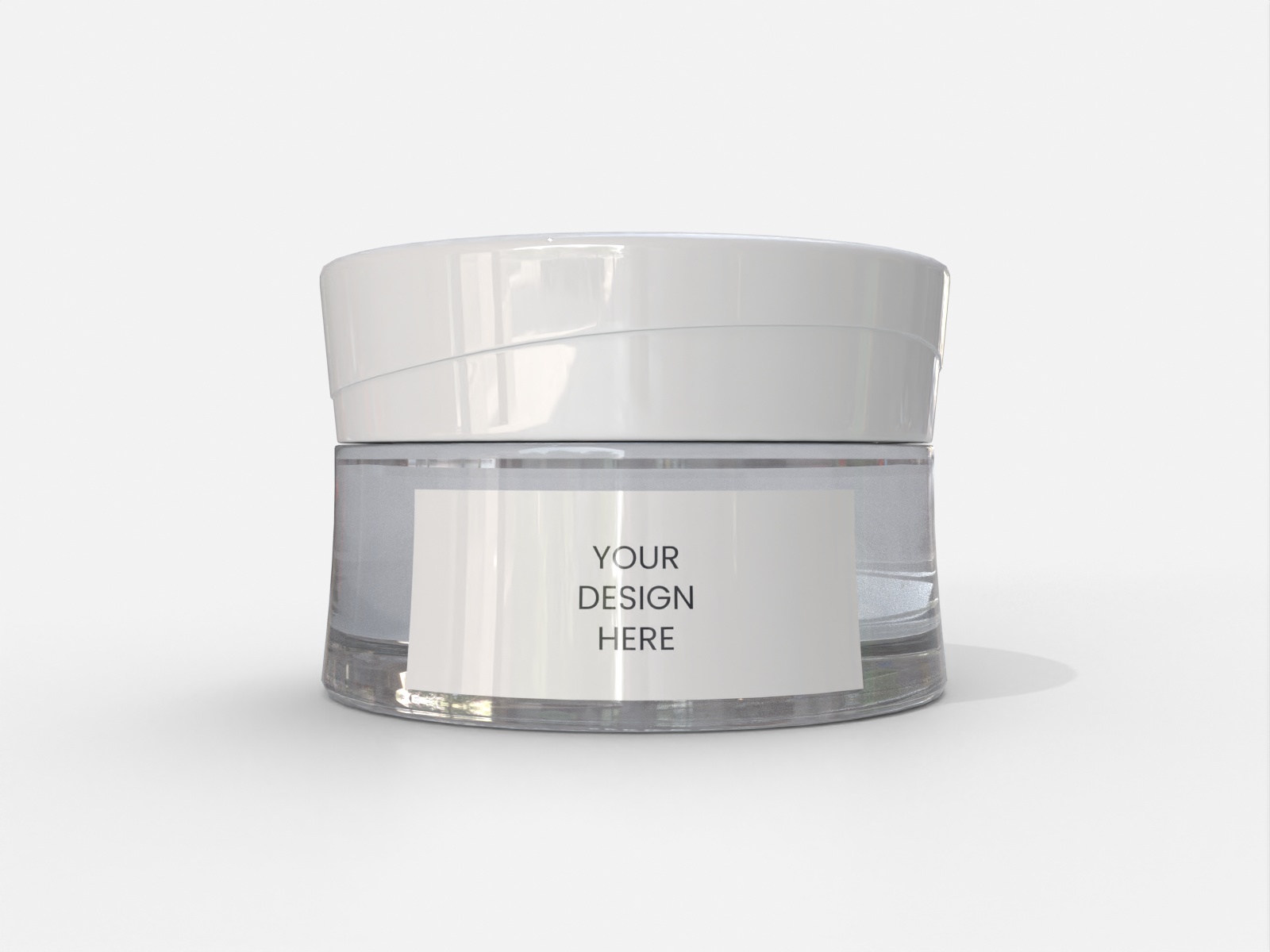 Cosmetic jar — Glossy glass