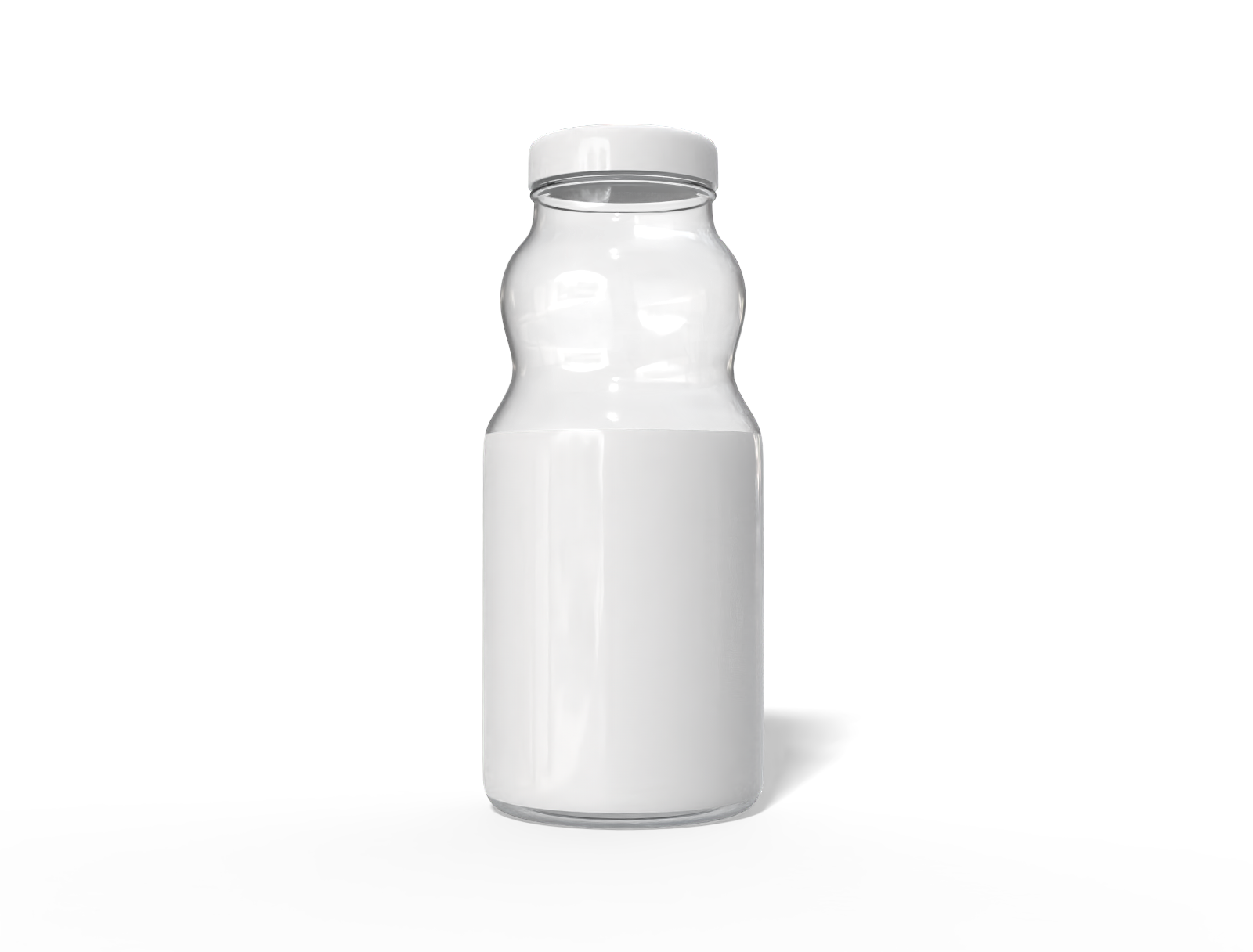 Glass water bottle — Glossy glass