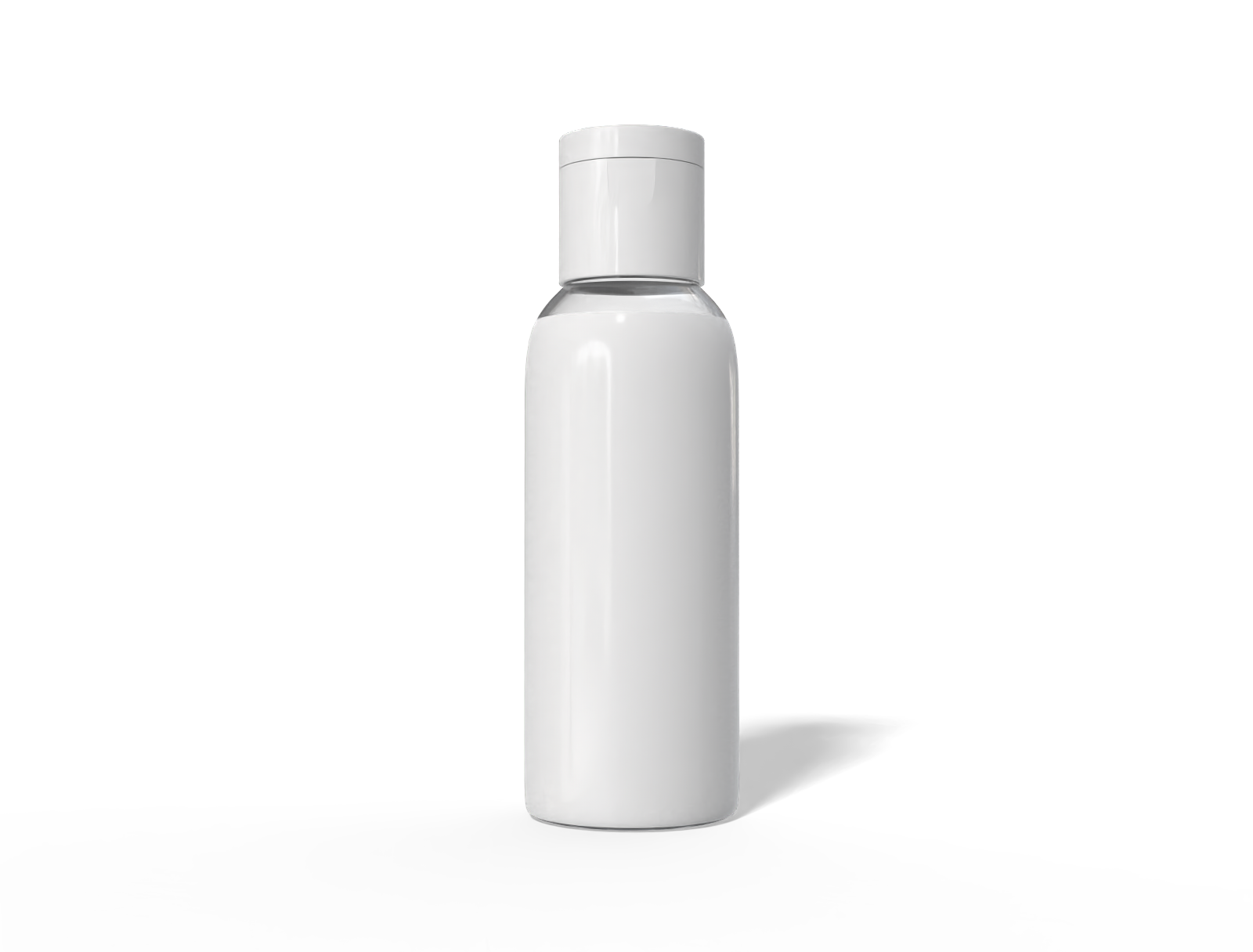 Skincare bottle — Clear glossy plastic