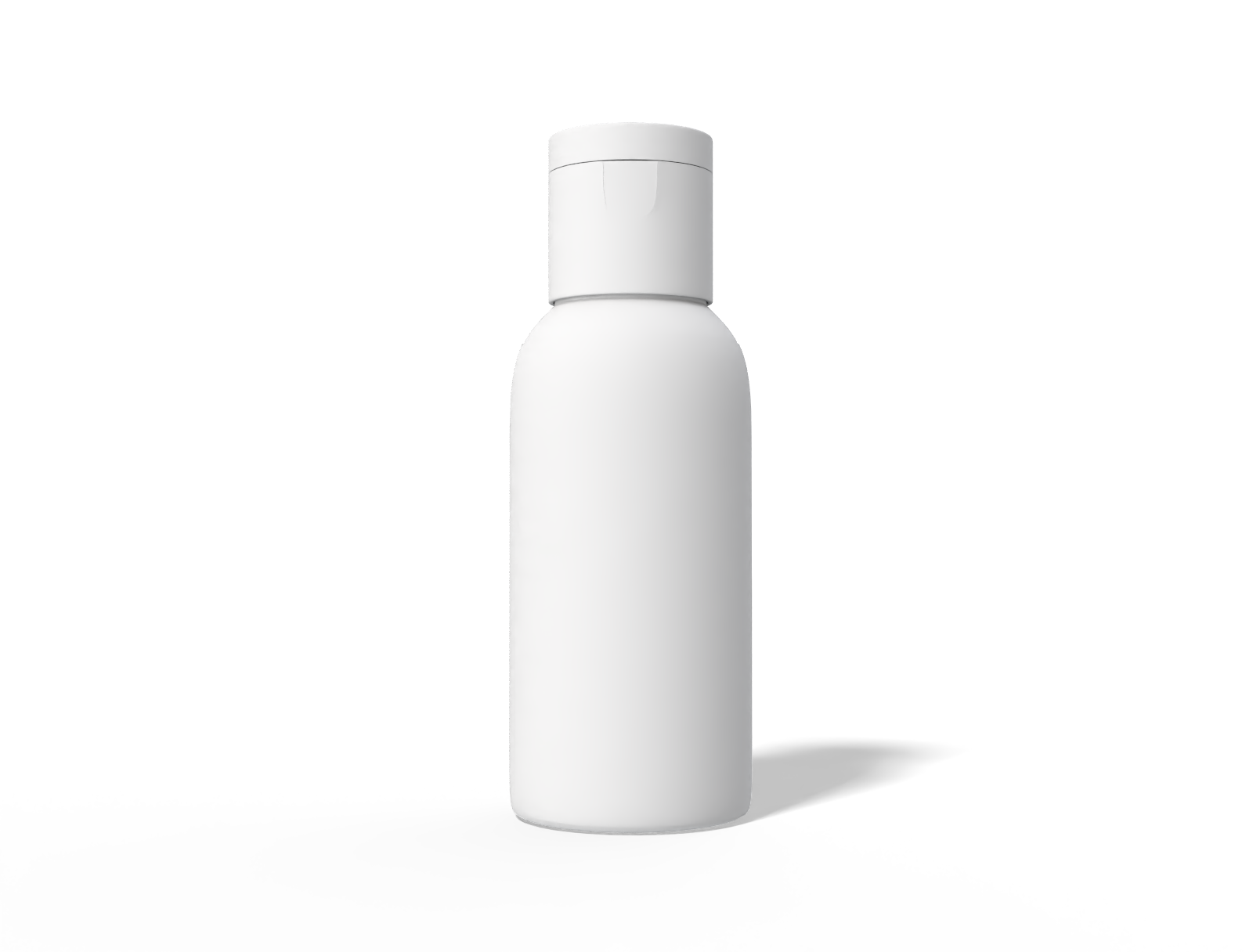 Shampoo bottle — Clear glossy plastic