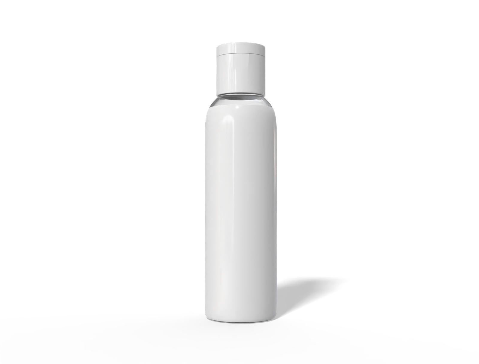 Skincare bottle — Clear glossy plastic