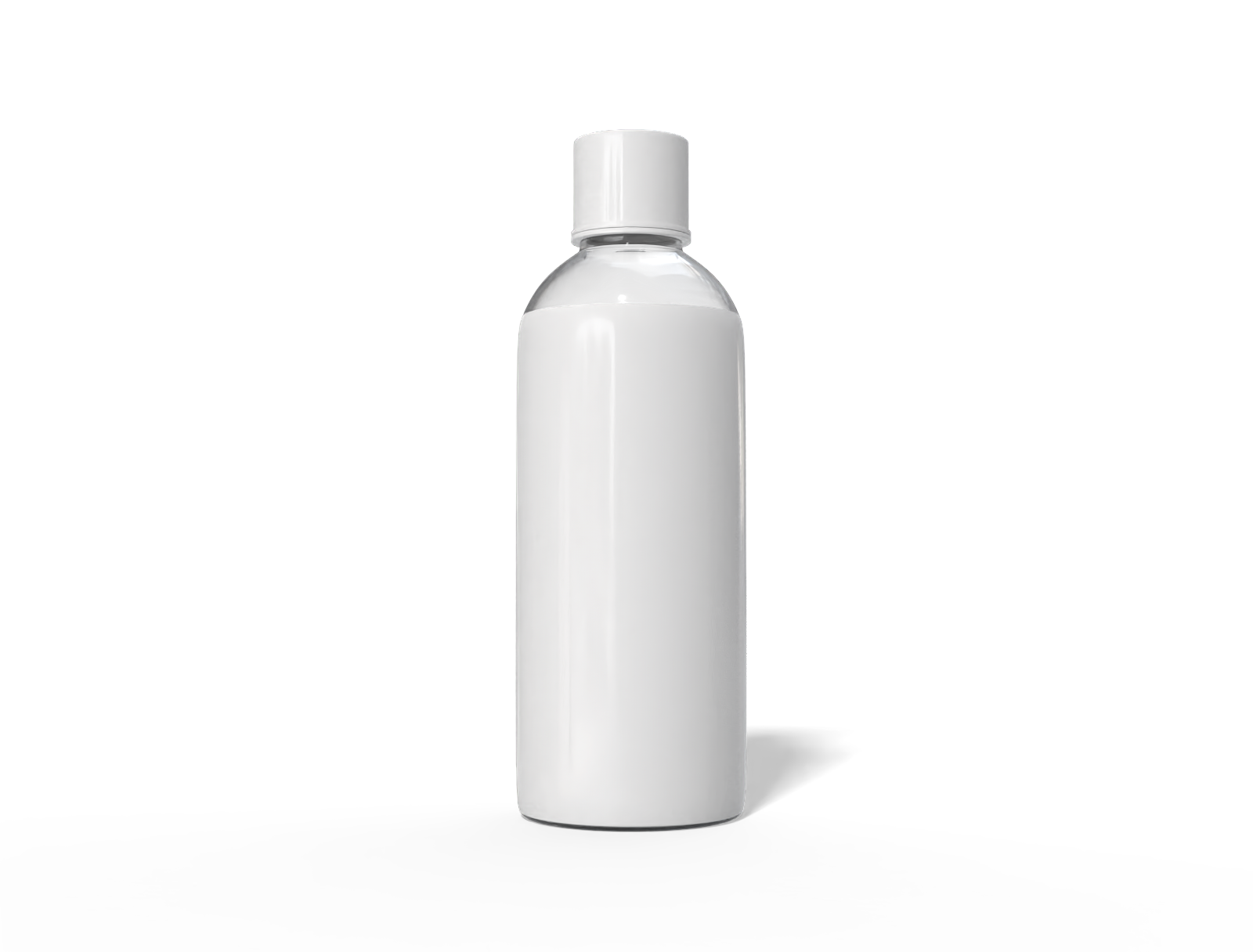 100 ml skincare bottle — Clear glossy plastic