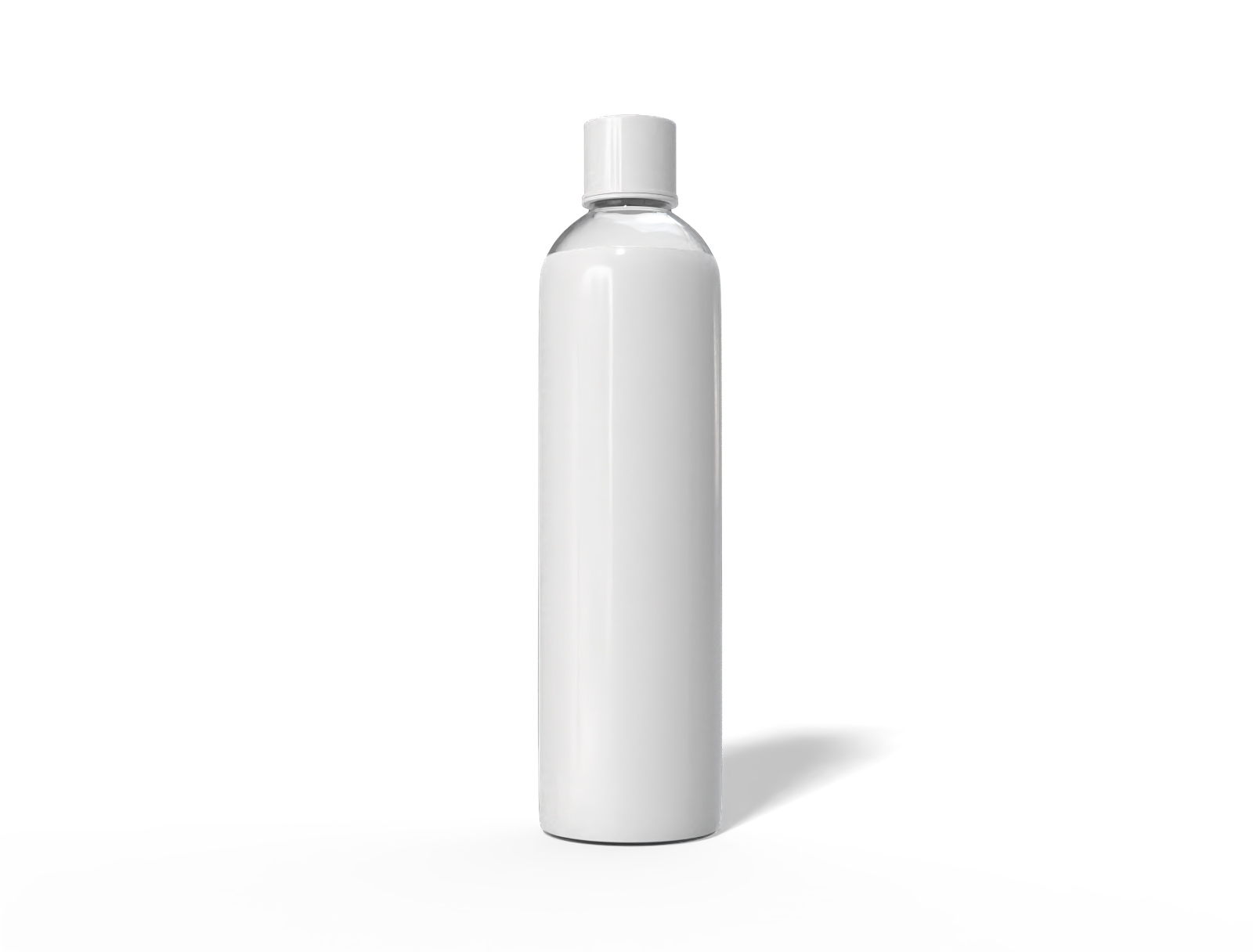 150 ml shampoo bottle — Clear glossy plastic