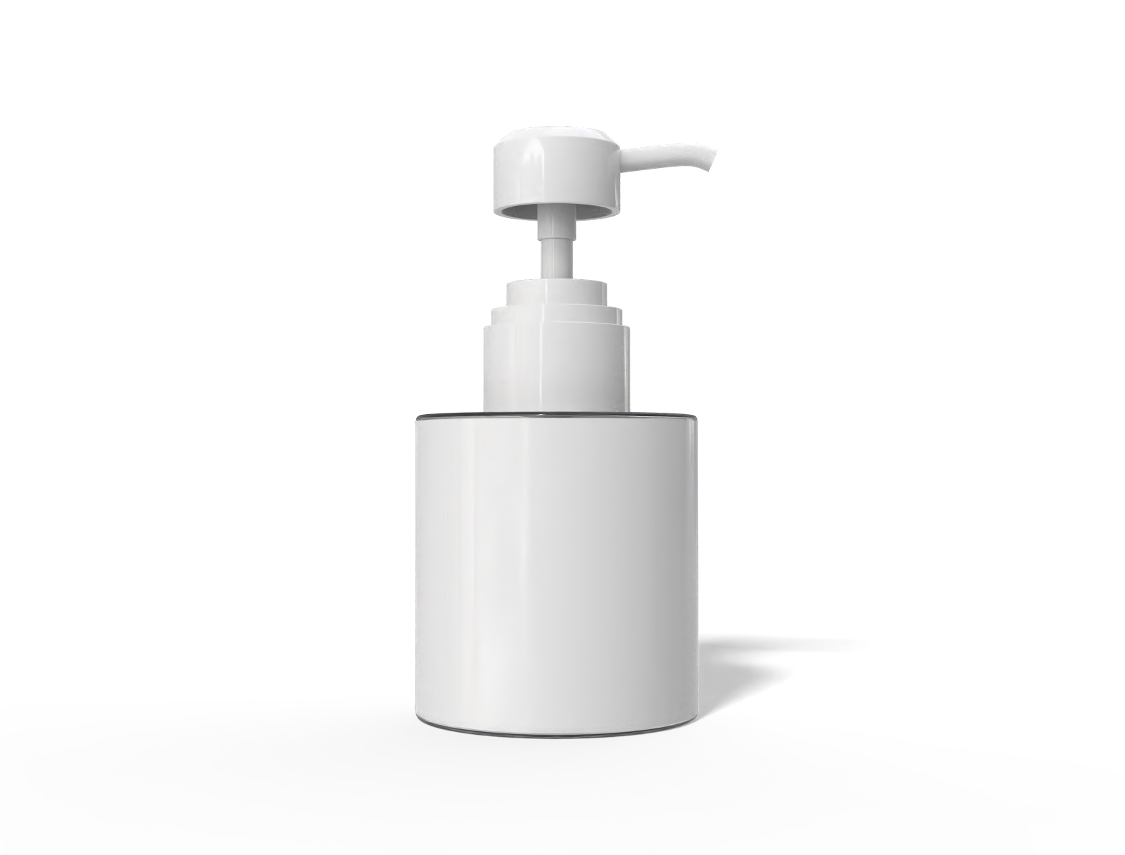 250 ml black shampoo bottle — Glossy plastic