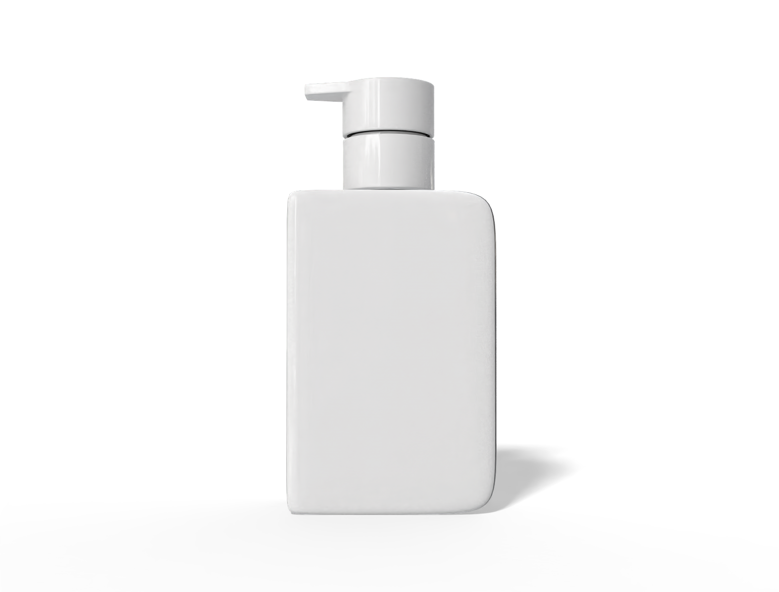 150 ml square pump bottle — Glossy plastic