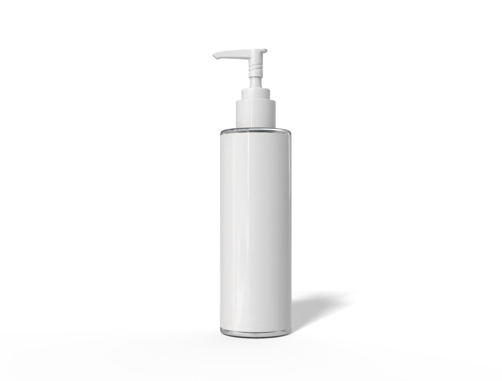 500 ml pump bottle clear — Glossy plastic