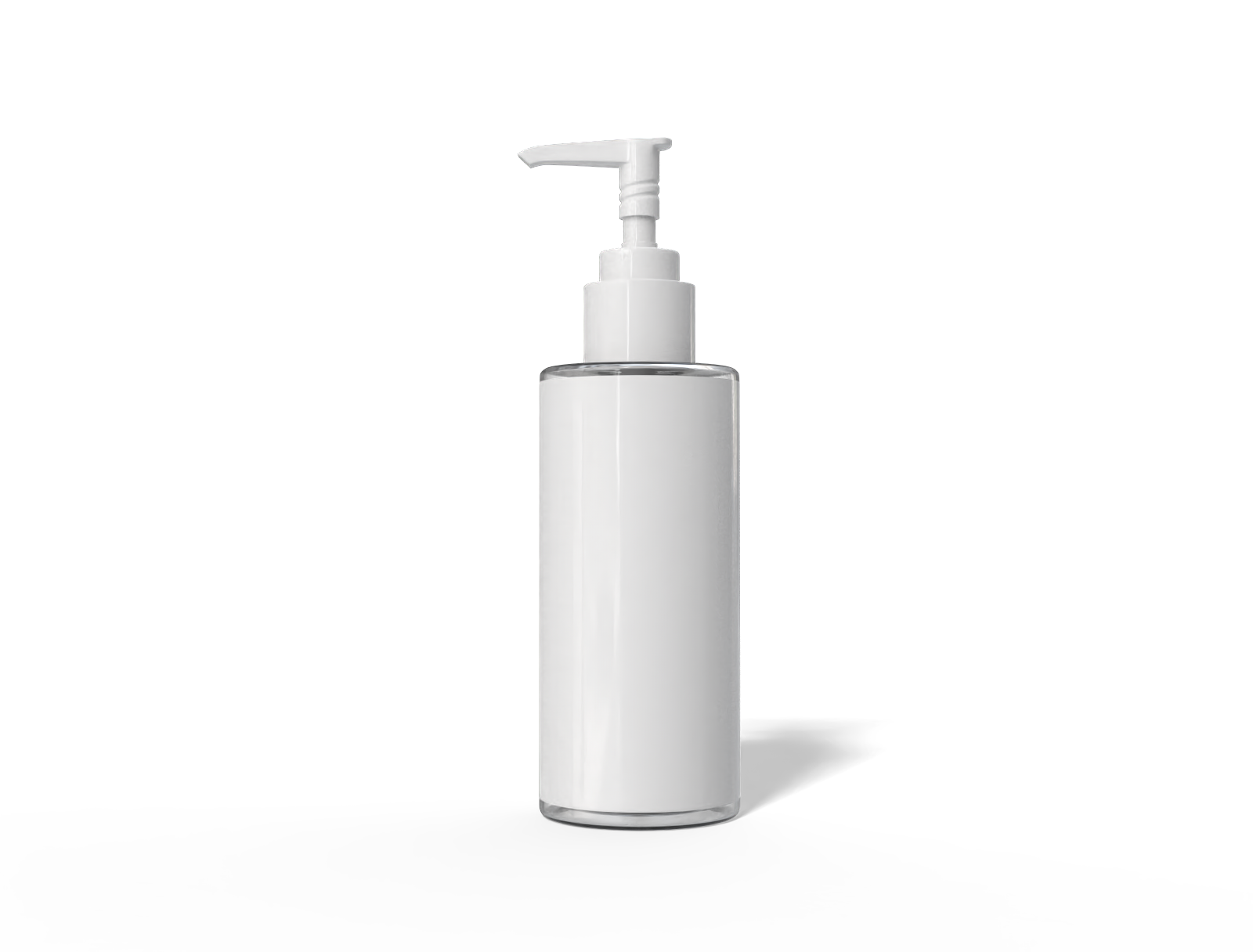 750 ml pump bottle — Glossy plastic