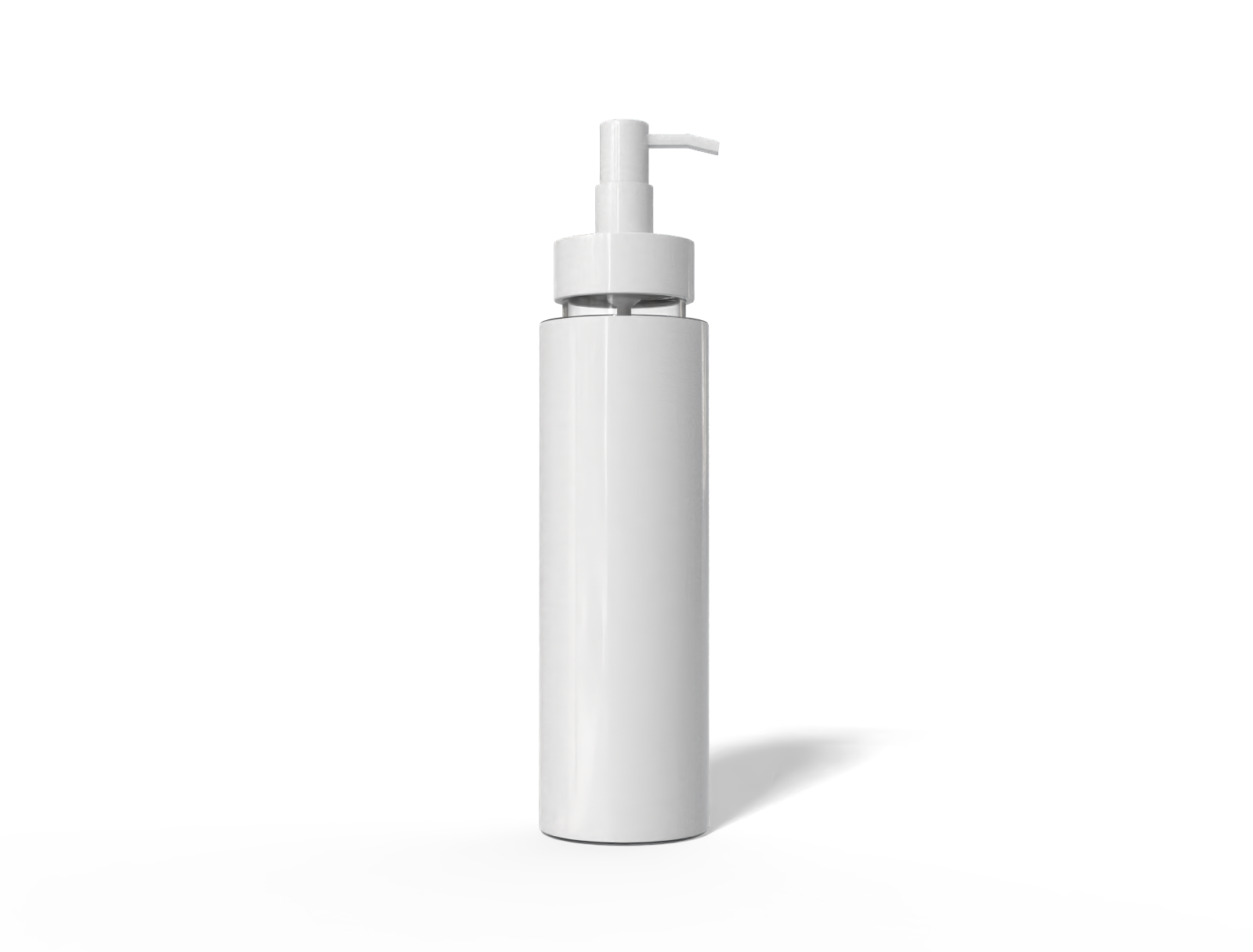 200 ml plastic pump bottle — Glossy plastic