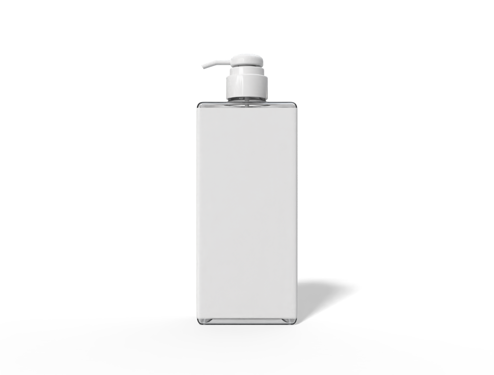 100 ml plastic pump bottle — Glossy plastic