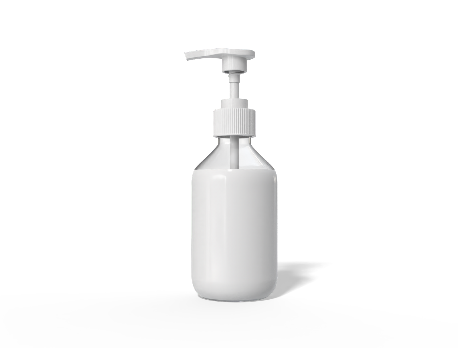 200 ml pump bottle — Glossy plastic