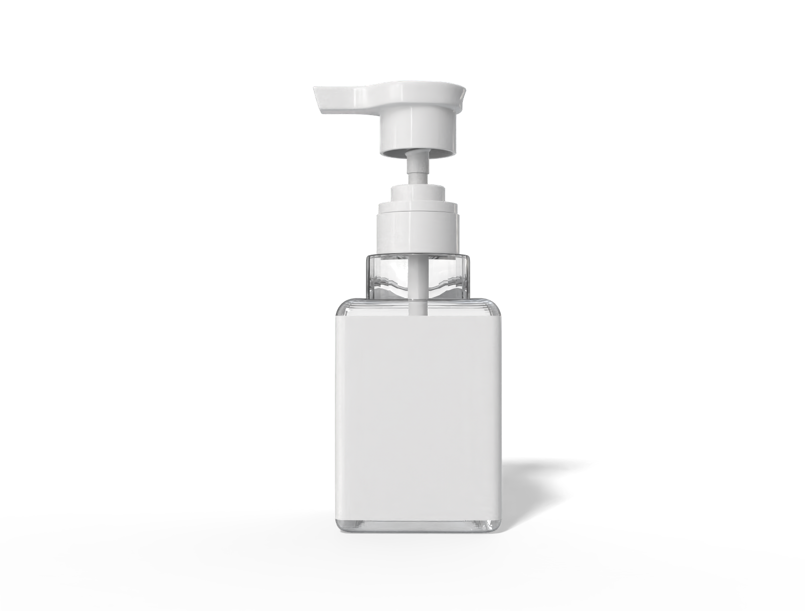 210 ml foam pump bottle — Clear glossy plastic