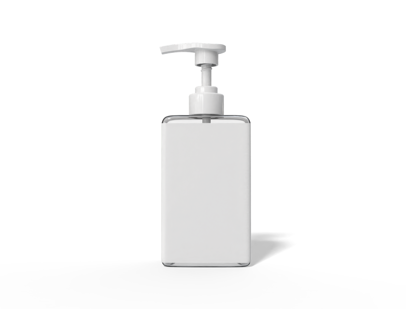 200 ml black shampoo bottle — Glossy plastic