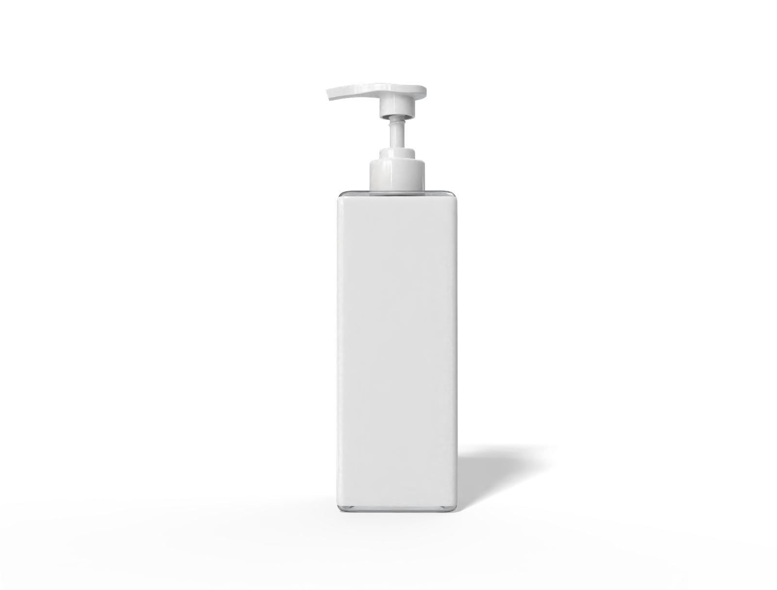 650 ml black shampoo bottle — Glossy plastic
