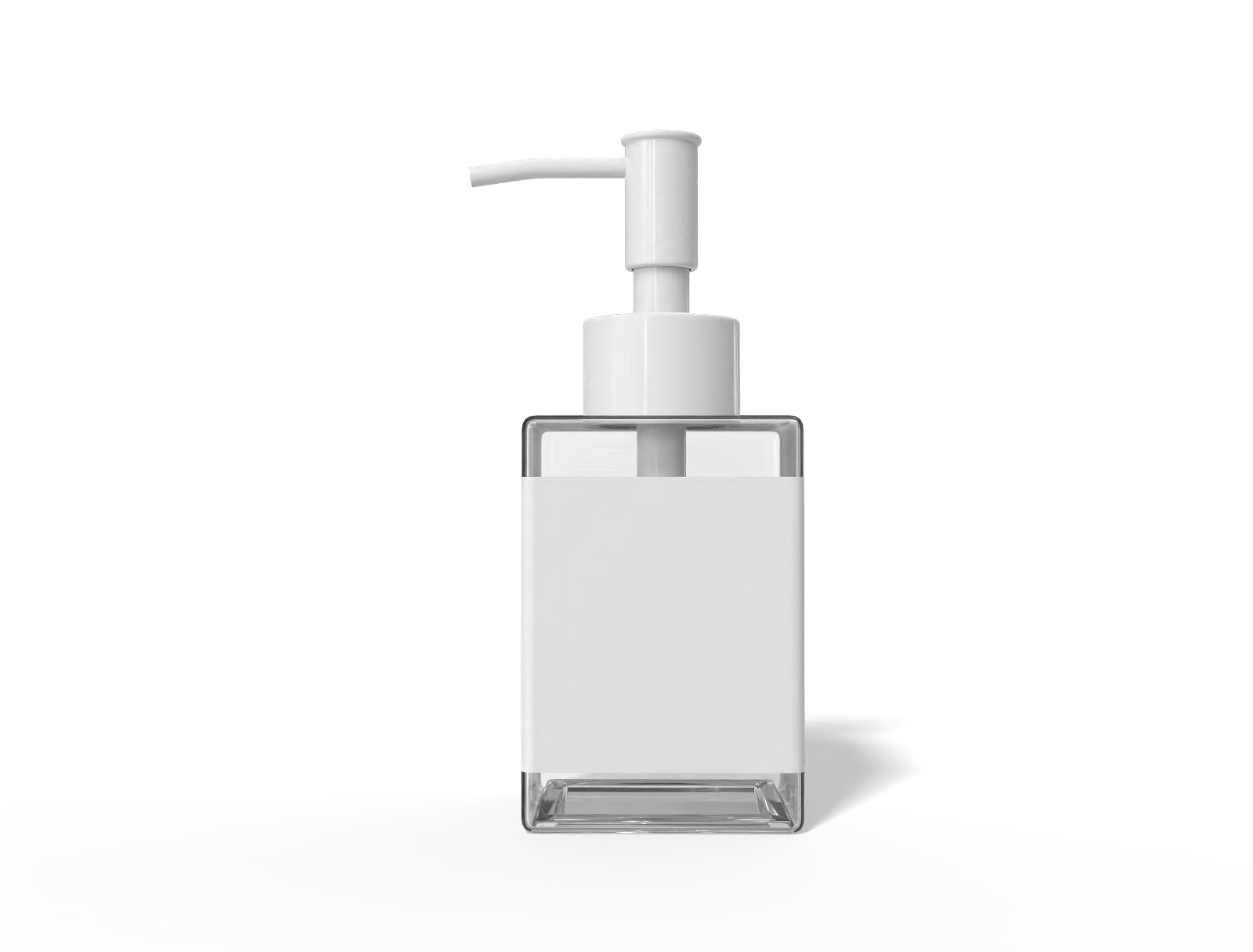 250 ml plastic pump bottle — Glossy plastic