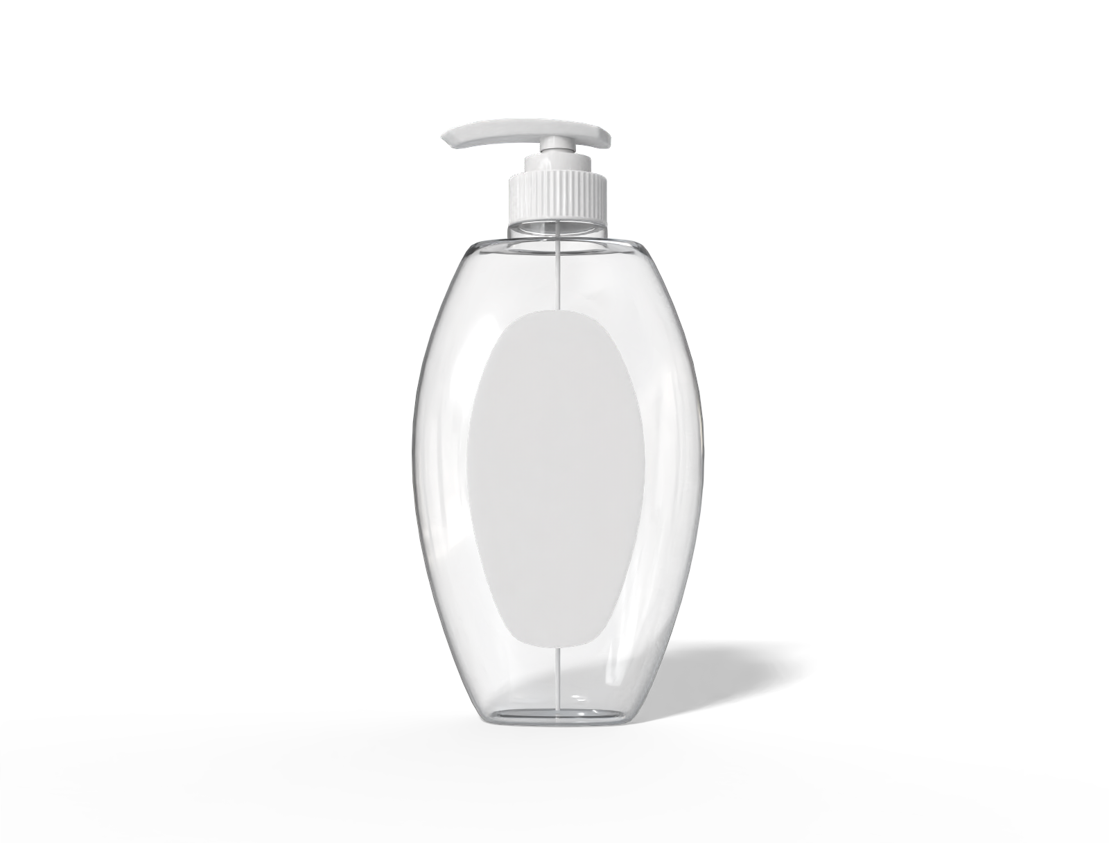 500 ml plastic pump bottle — Glossy plastic