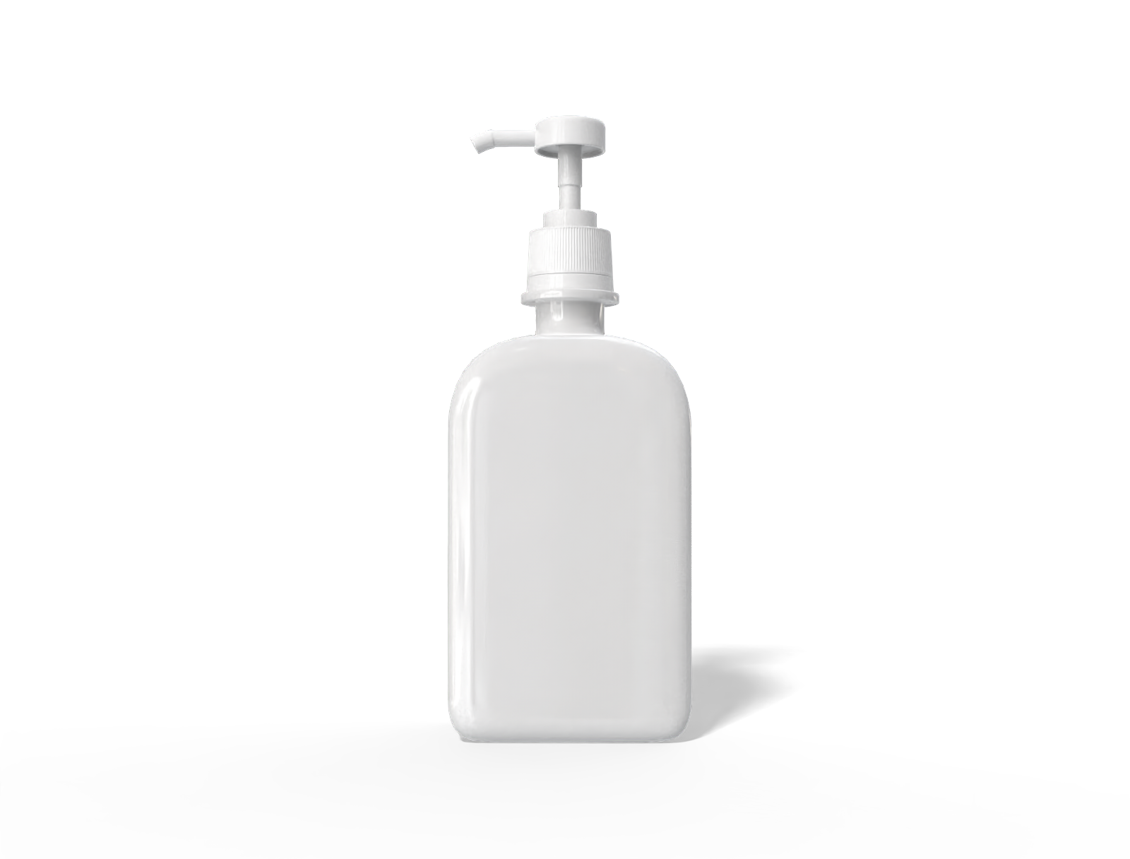 150 ml plastic pump bottle — Glossy plastic