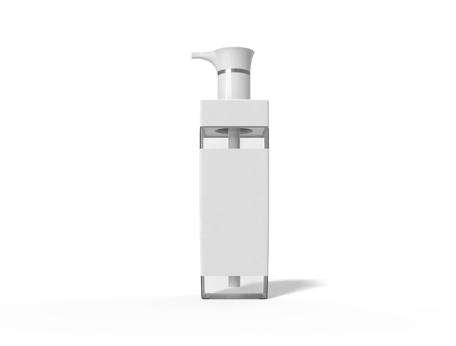 800 ml plastic pump bottle — Clear glossy plastic
