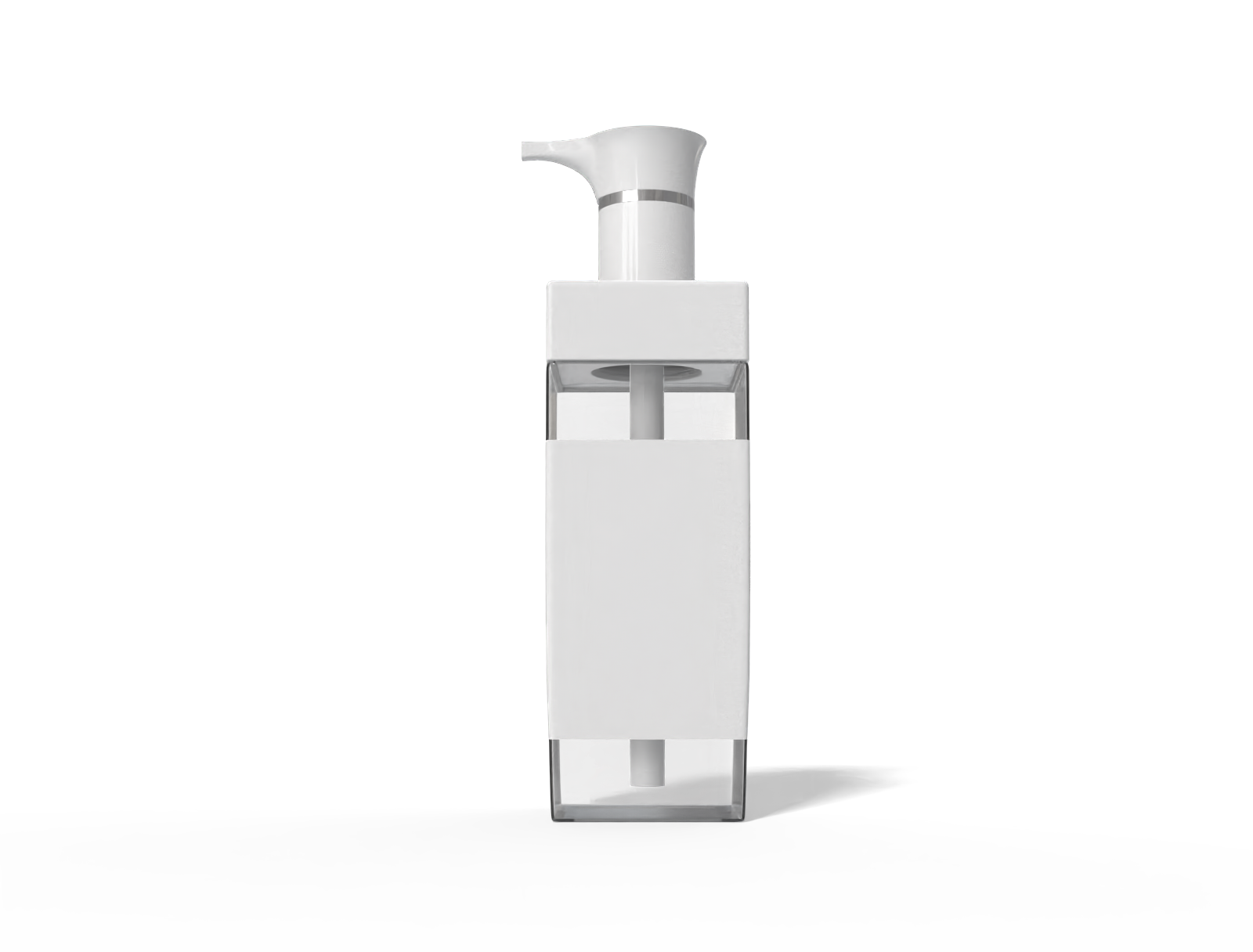 300 ml plastic pump bottle — Clear glossy plastic
