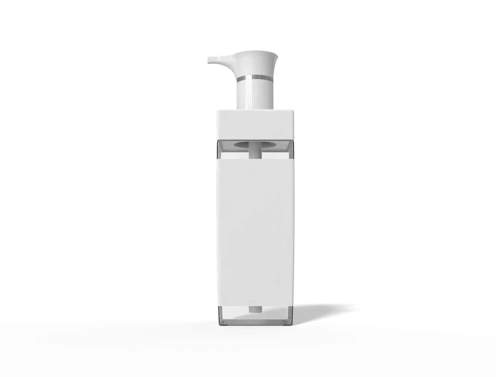500 ml plastic pump bottle — Clear glossy plastic