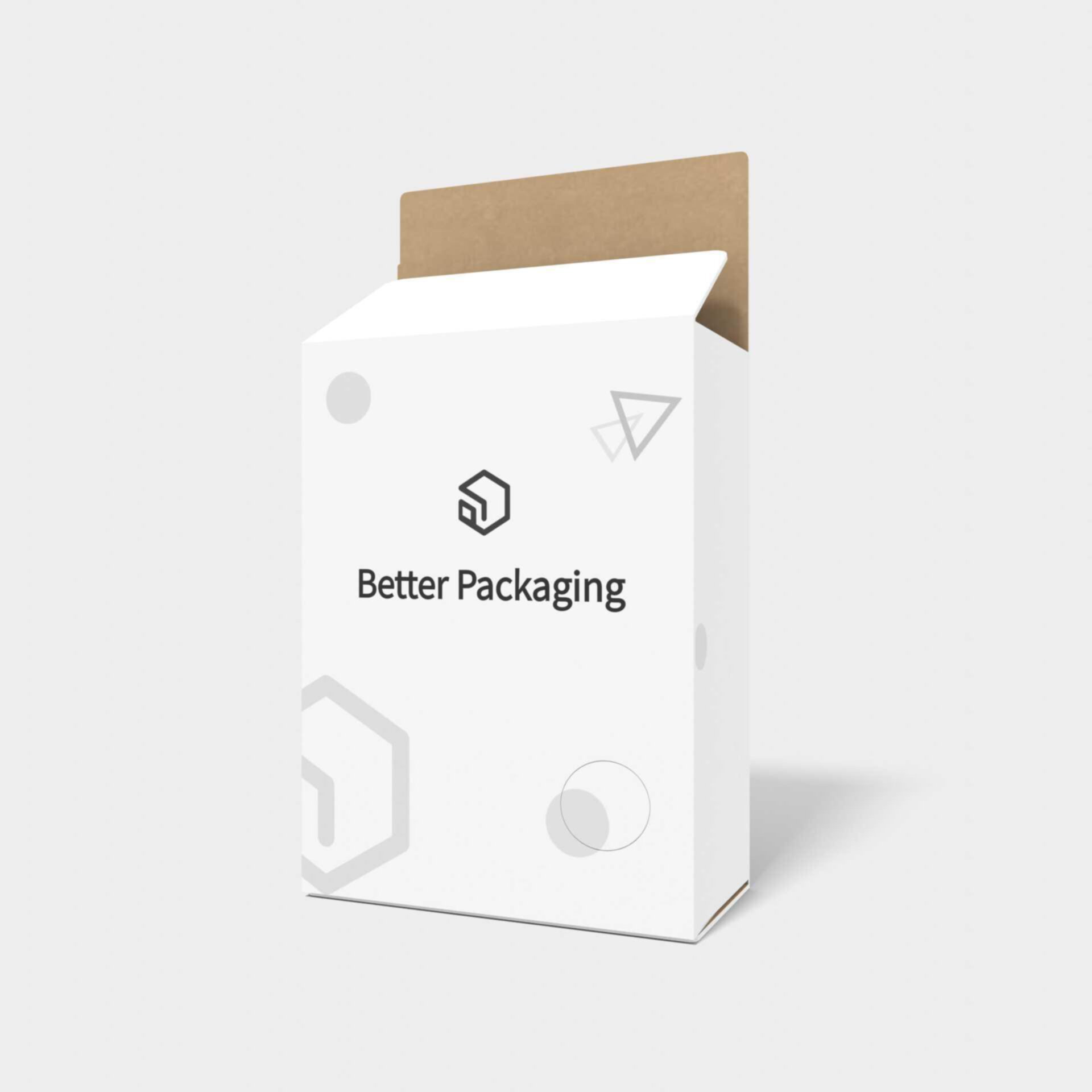 Tuck end boxes zipper machine cases — White paperboard