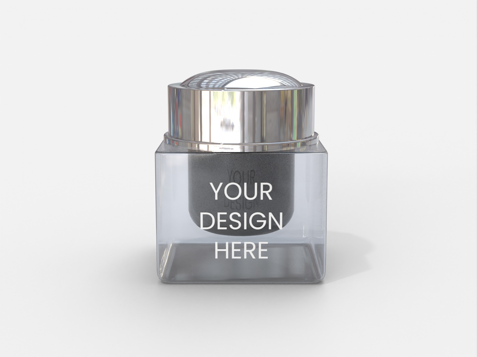 Cosmetic jar — Glossy glass