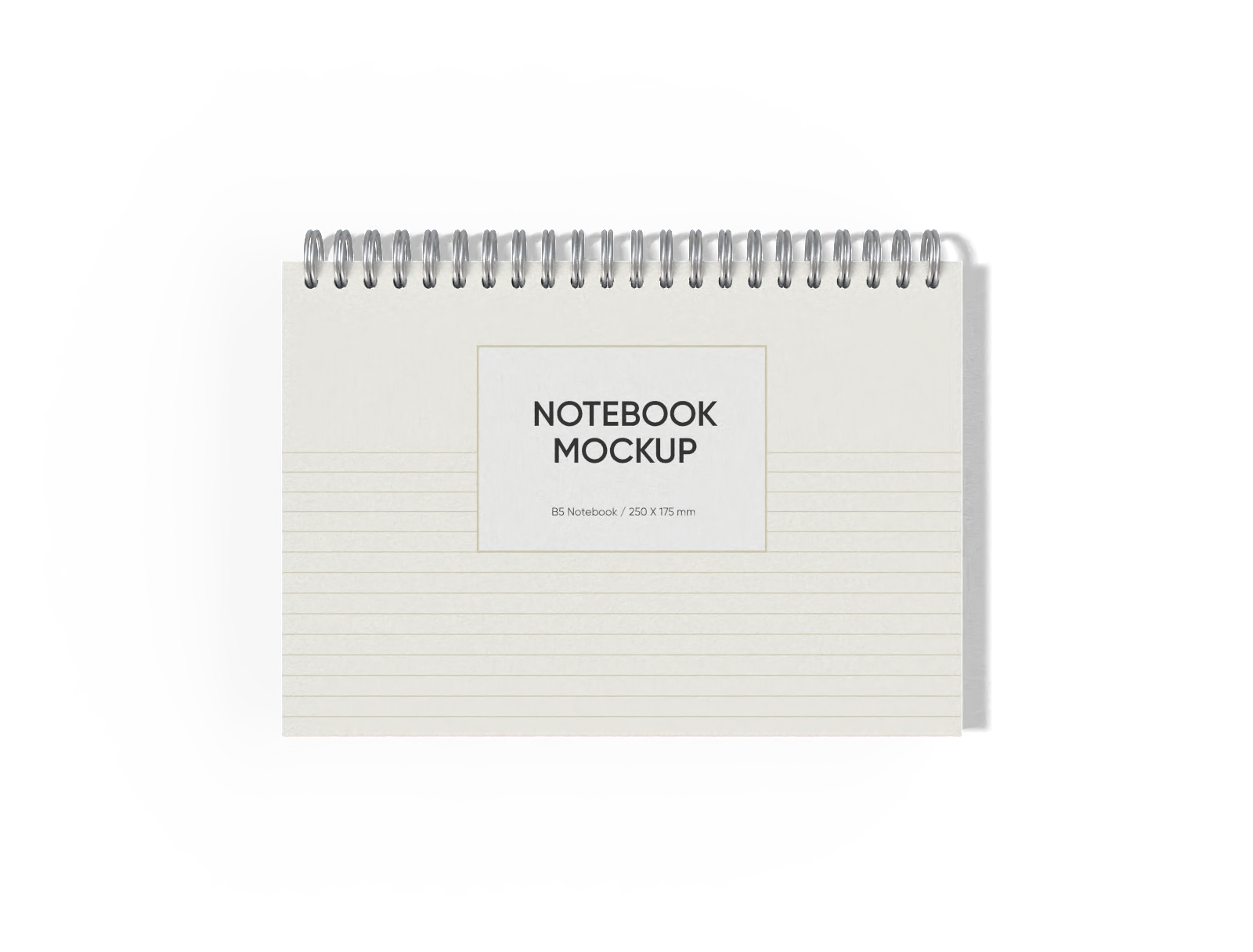 B5 notebook — White paperboard