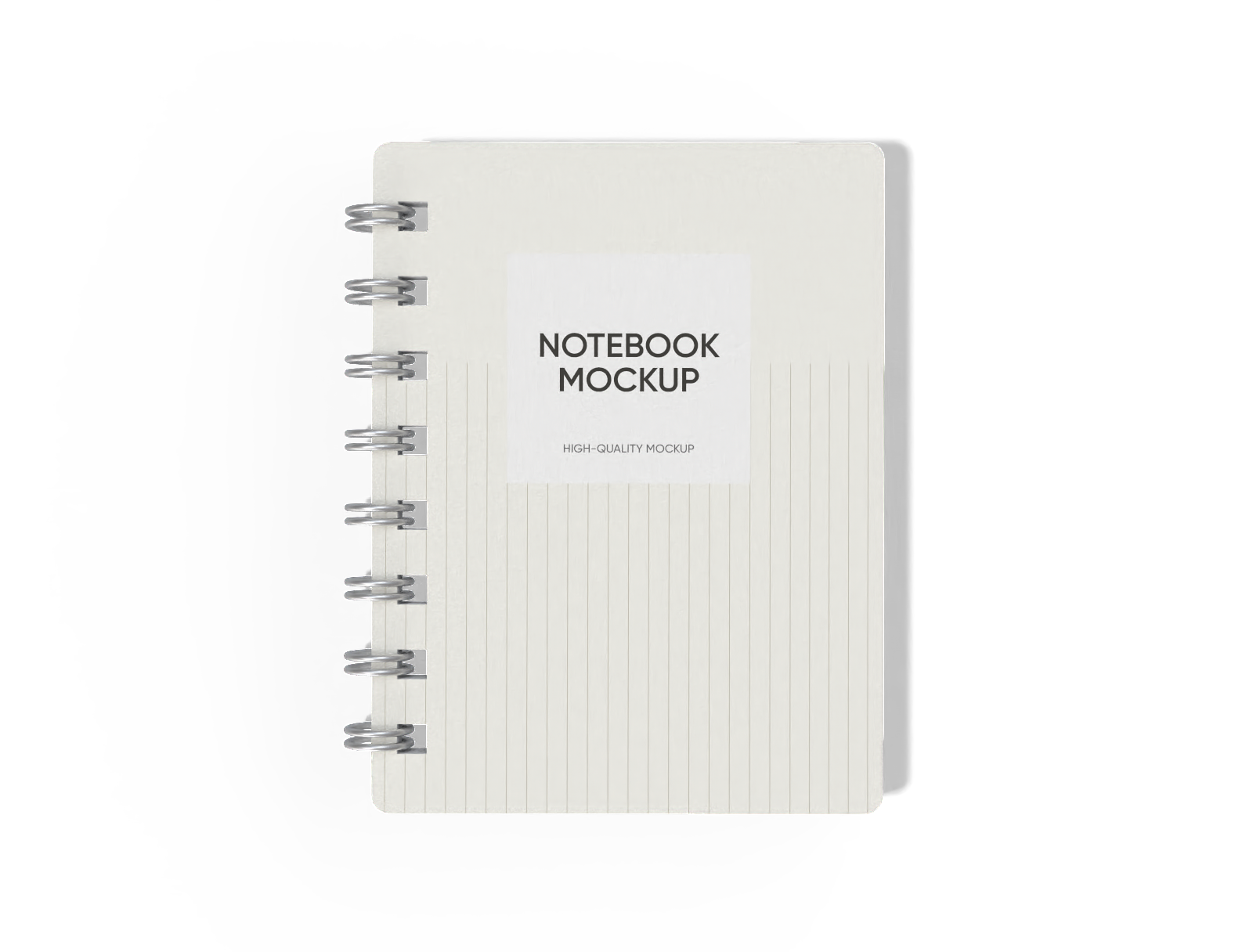 Lined notebook — White paperboard