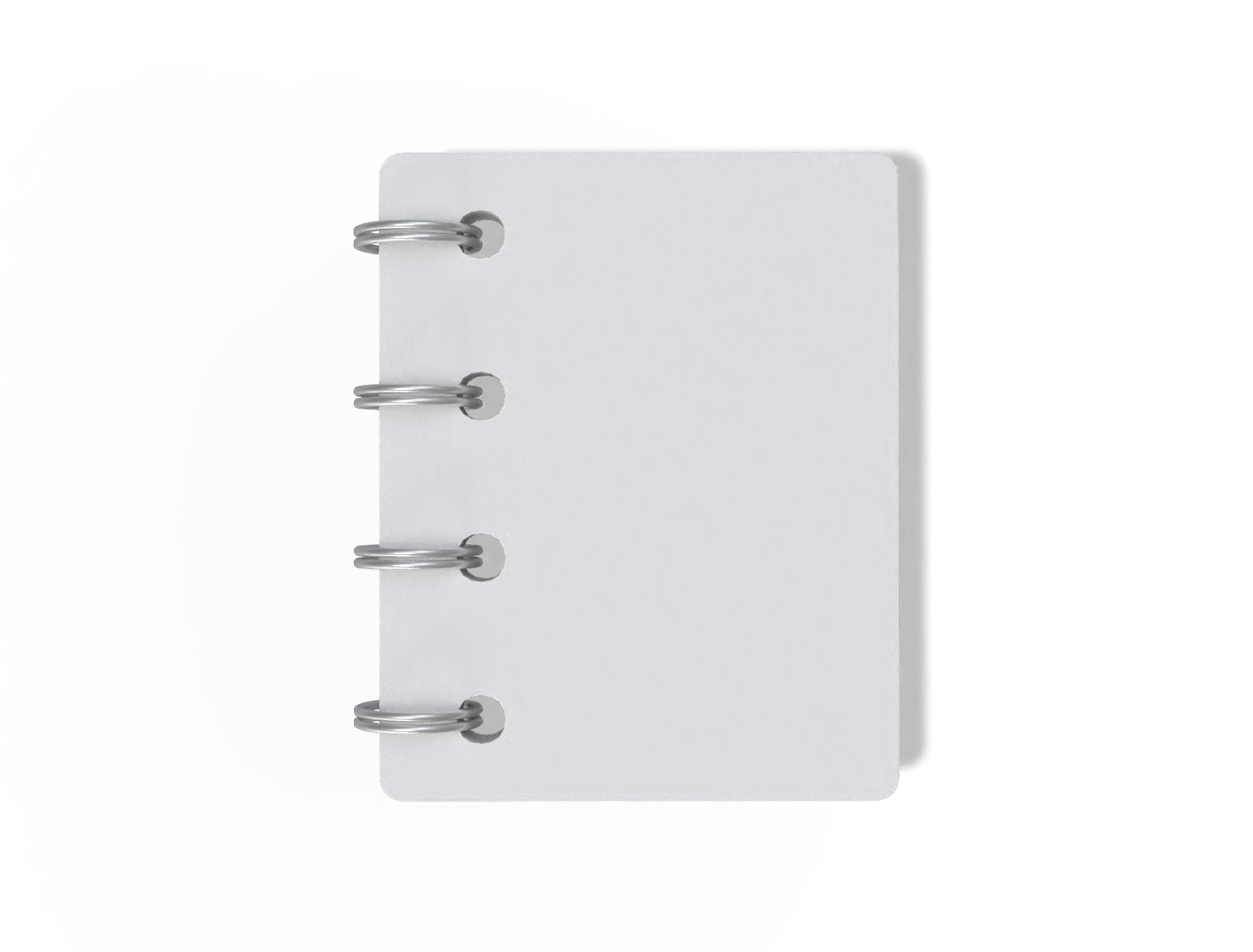 Ring binder notebook — White paperboard