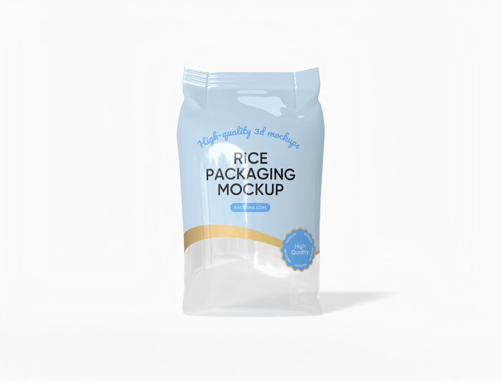 Rice packaging — Clear glossy plastic