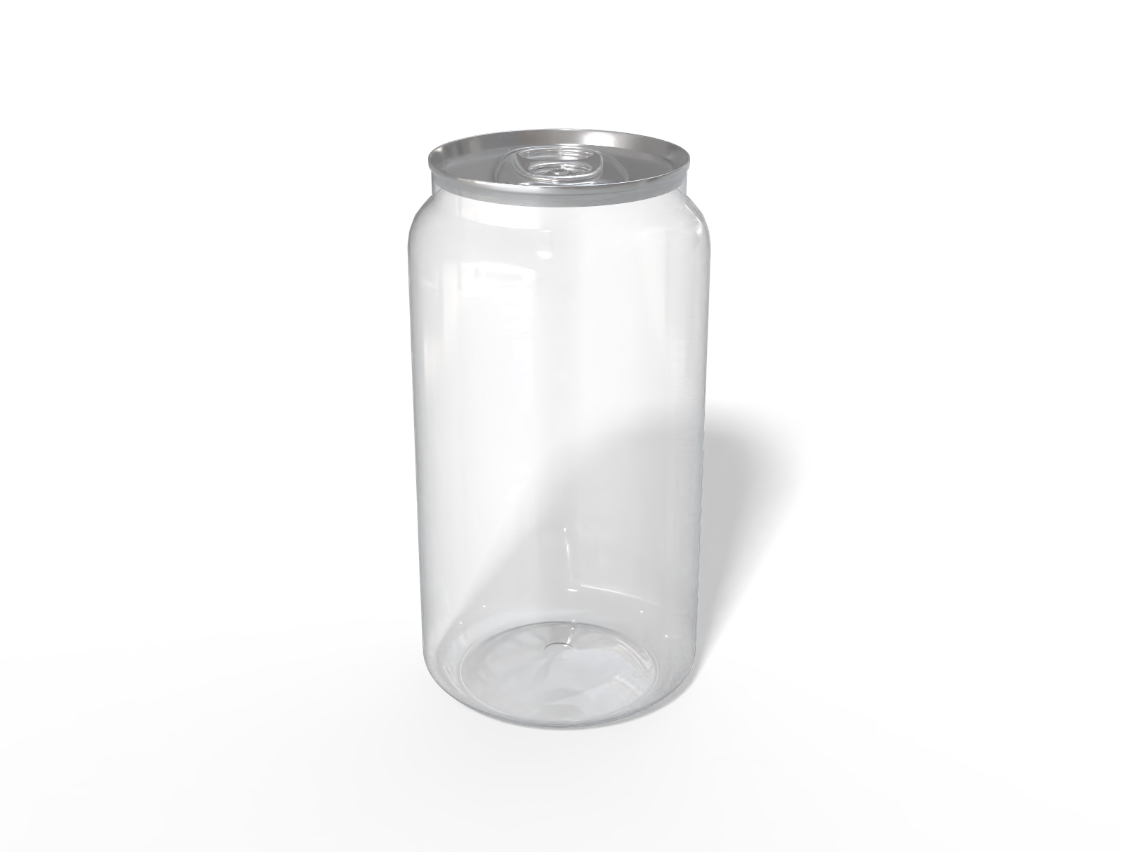 Small soda can — Clear glossy plastic