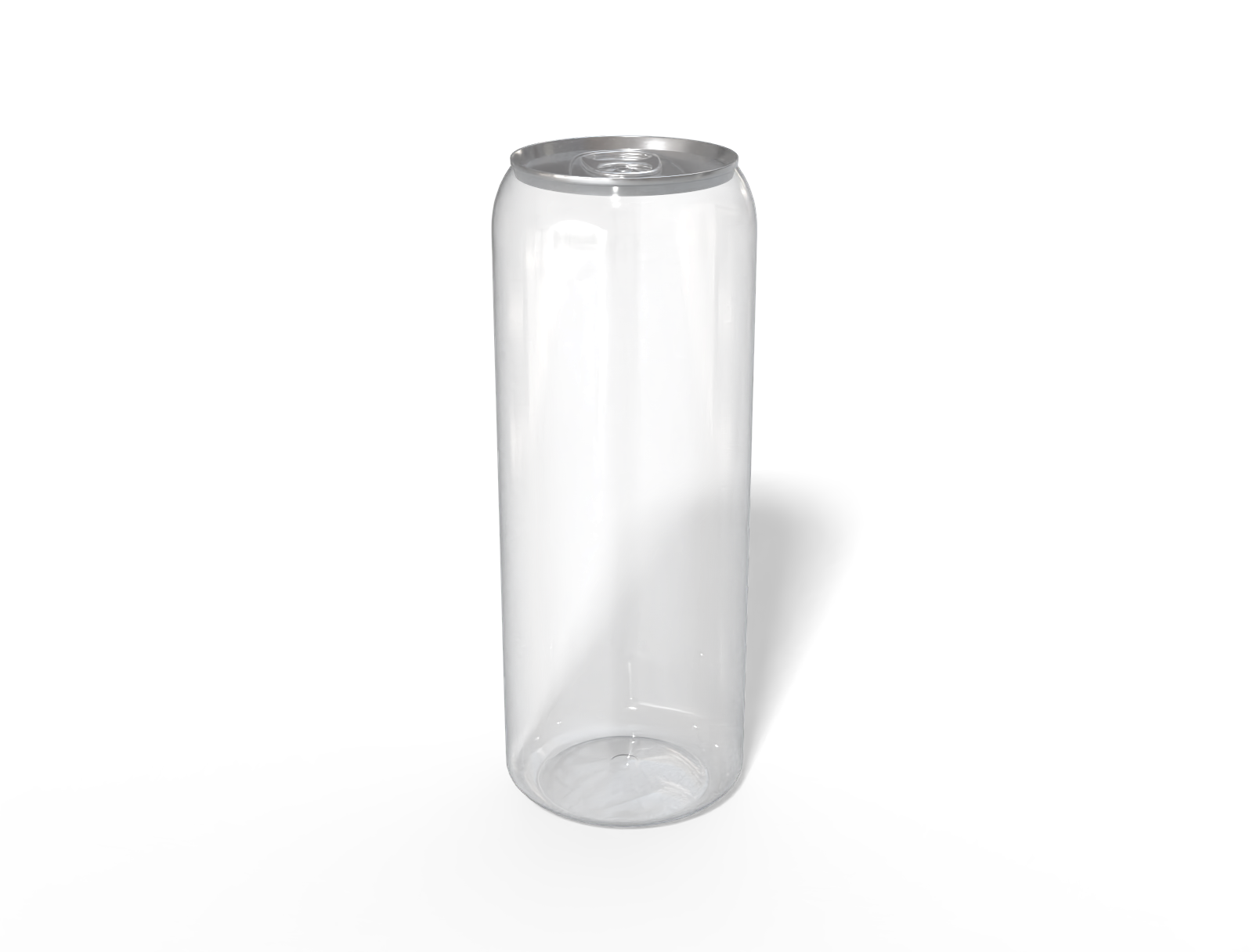 Small soda can — Clear glossy plastic