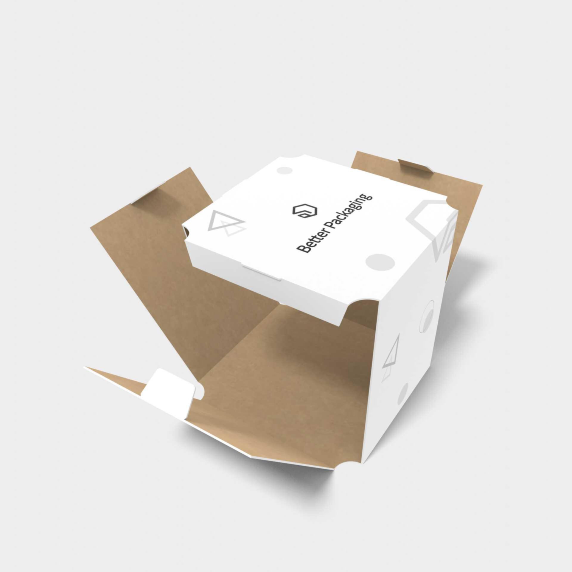 Open-angle sleeve box — White paperboard