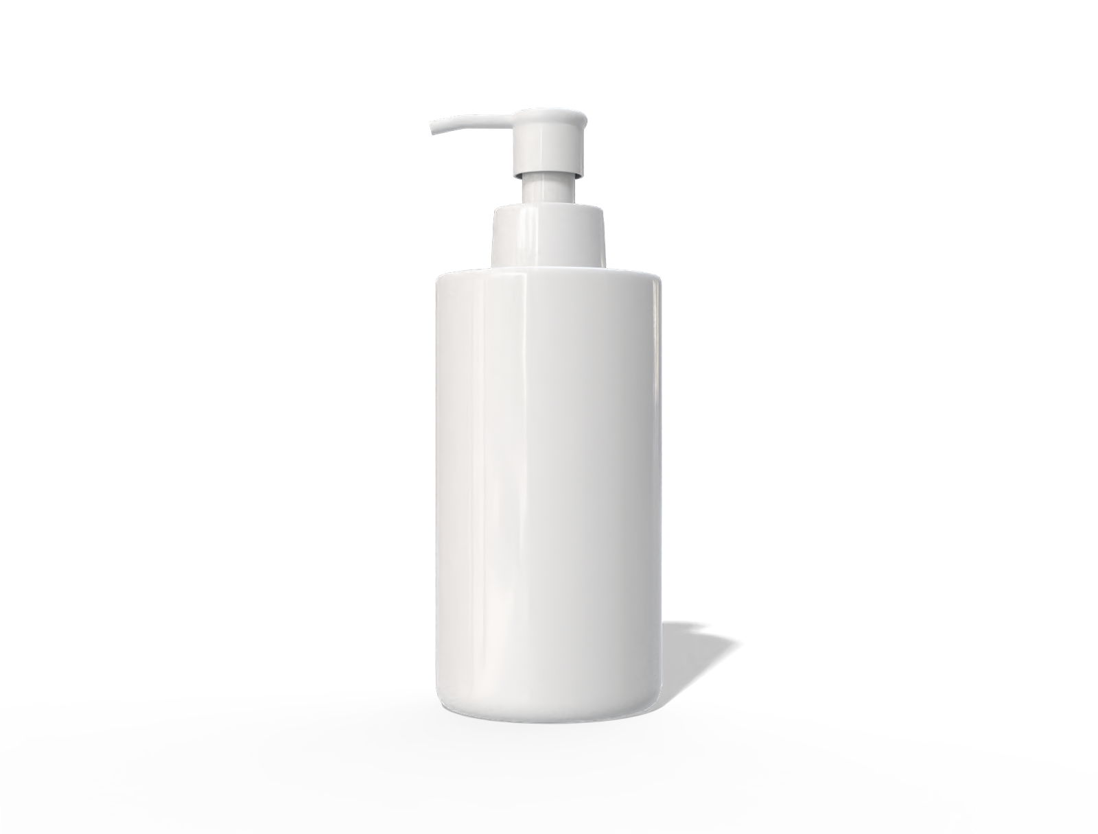 750 ml shampoo bottle — Glossy plastic