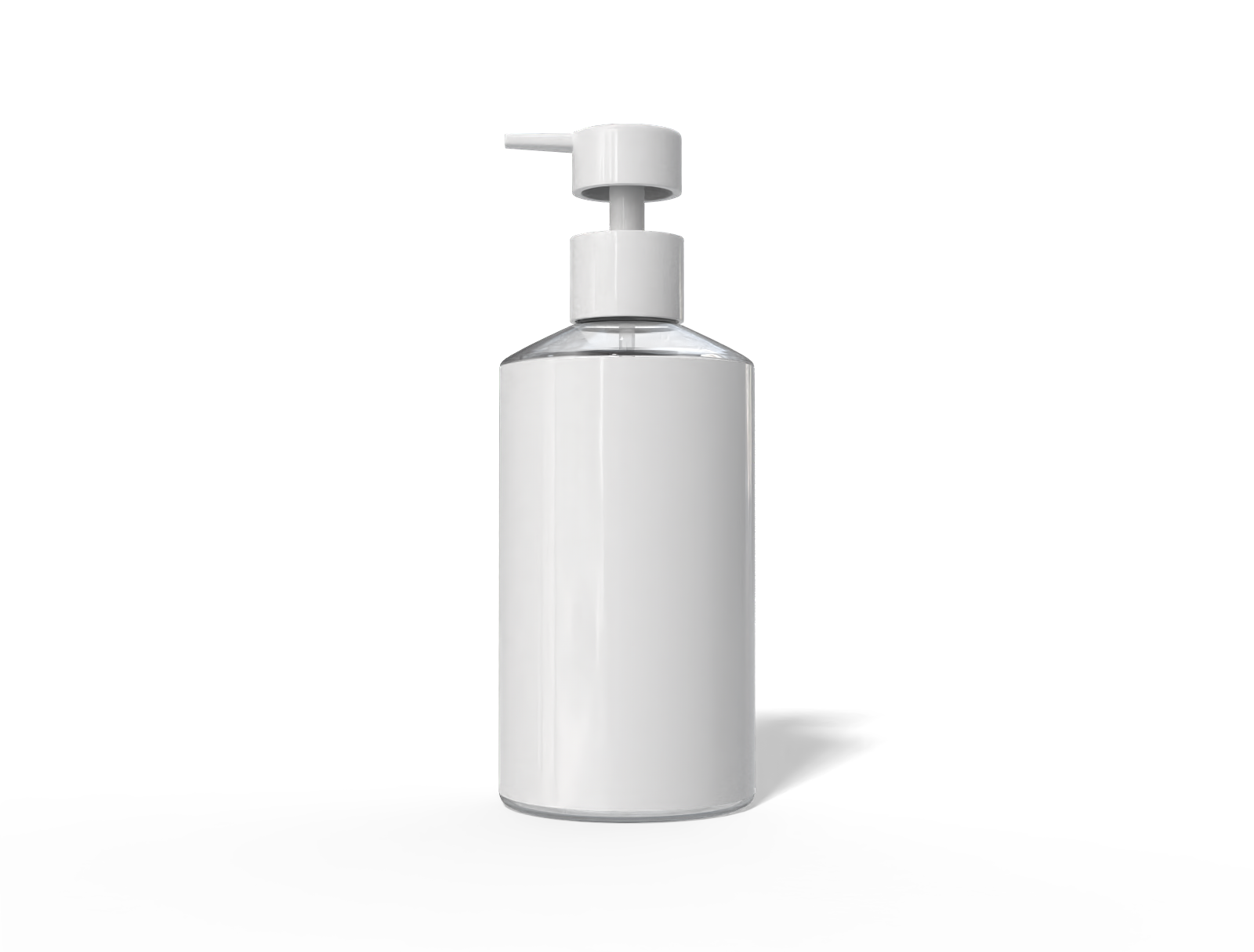 280 ml cosmetic pump bottle — Glossy glass