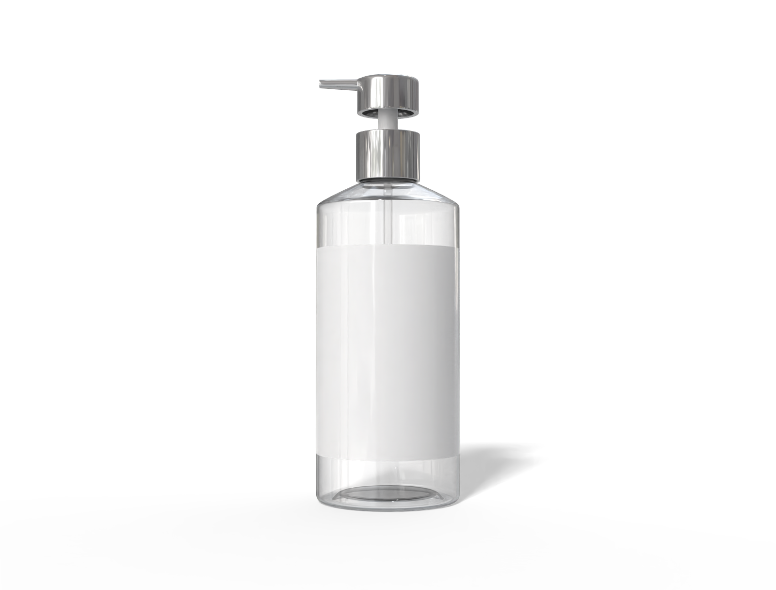 200 ml cosmetic pump bottle — Glossy glass