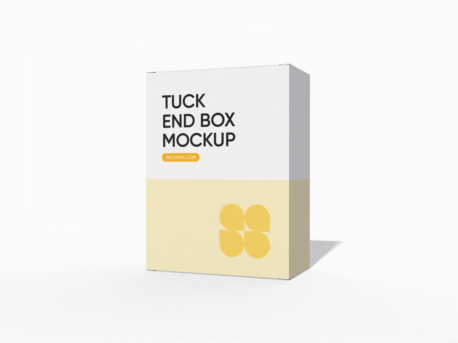 Tuck end box — White paperboard