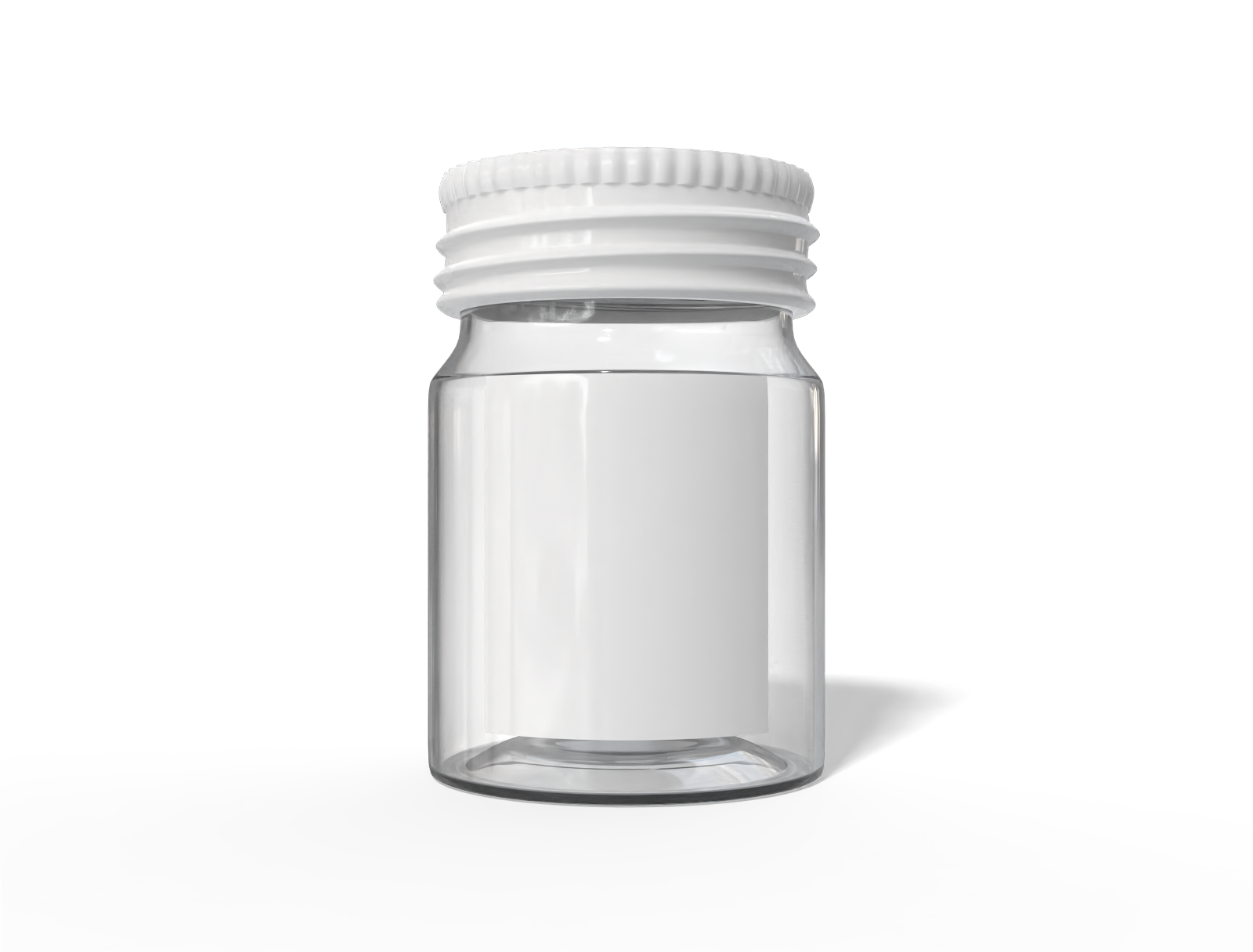 Plastic supplement bottle — Glossy glass