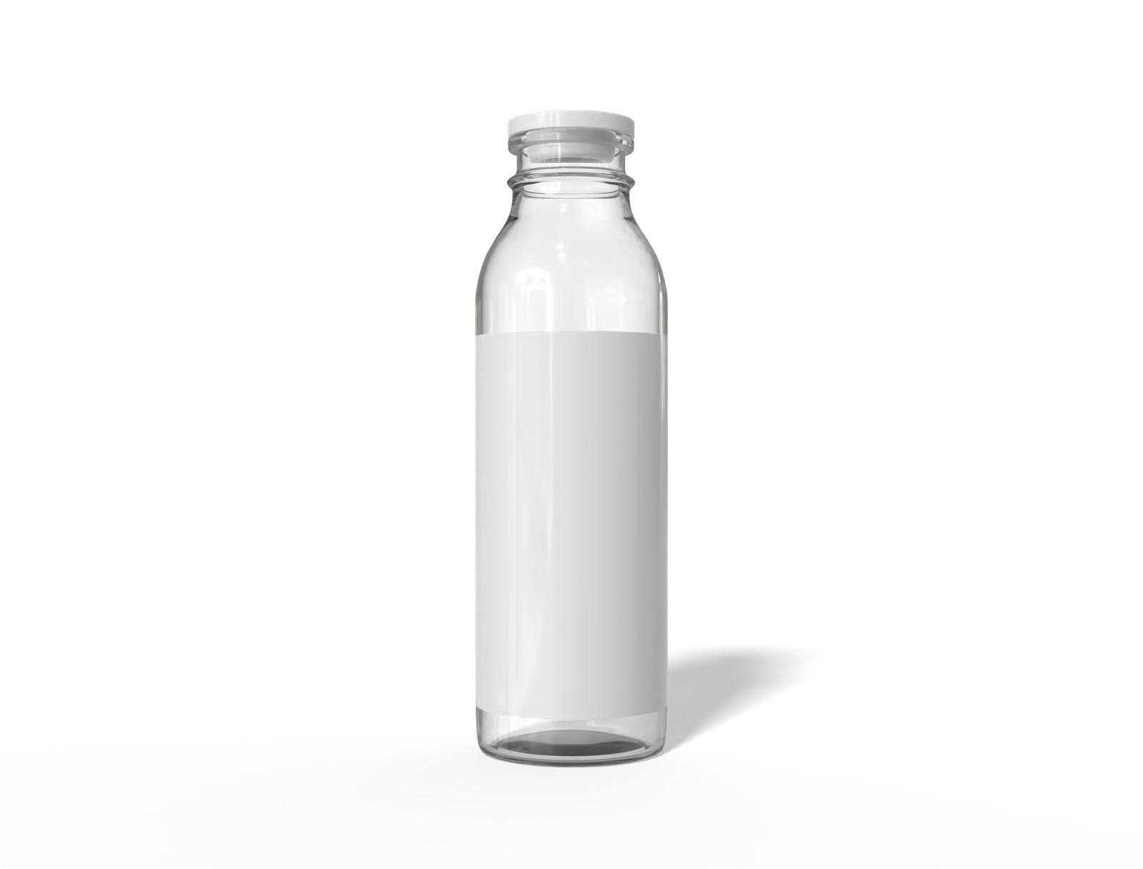 Glass water bottle — Glossy glass