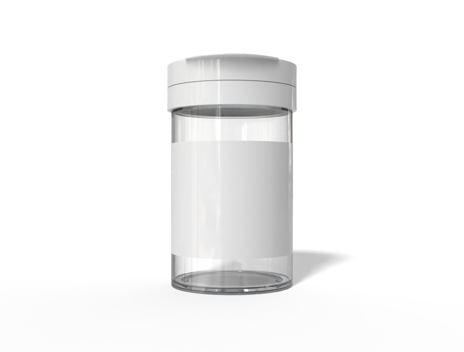 Supplement Bottle — Clear glossy plastic