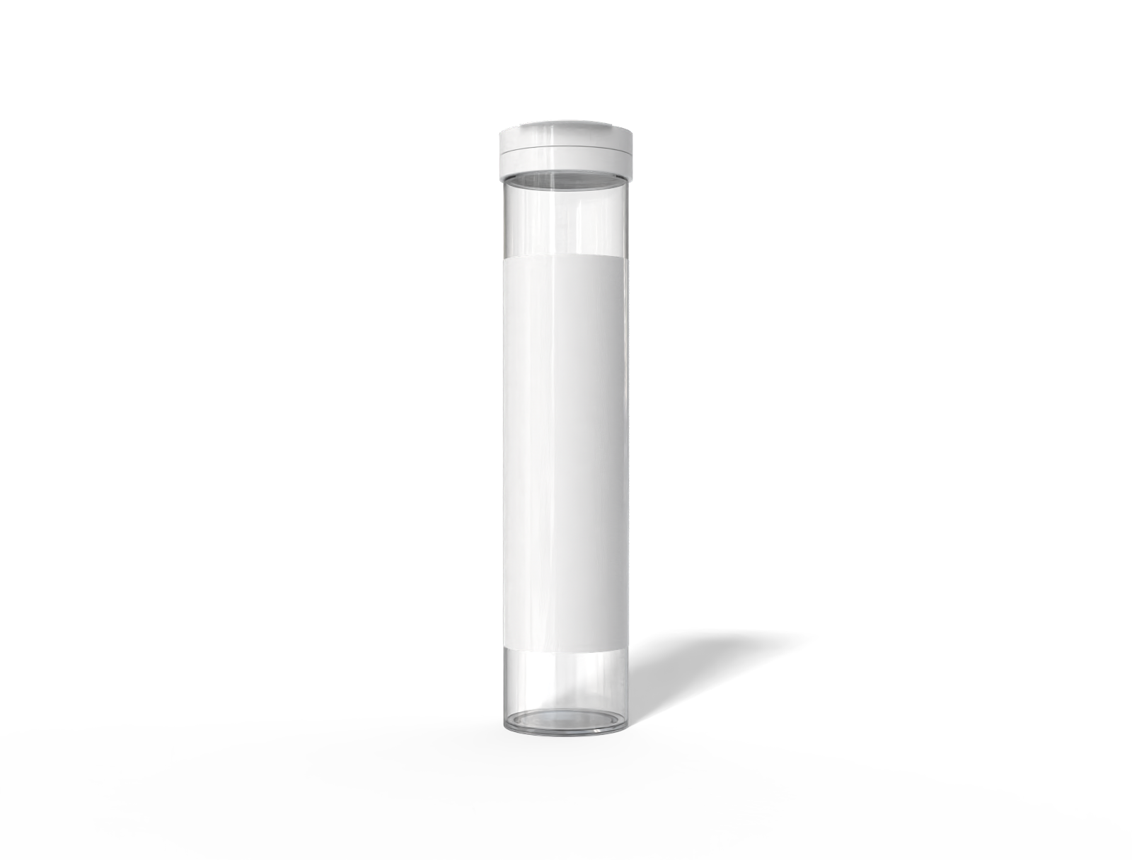 Effervescent tablet bottle — Clear glossy plastic
