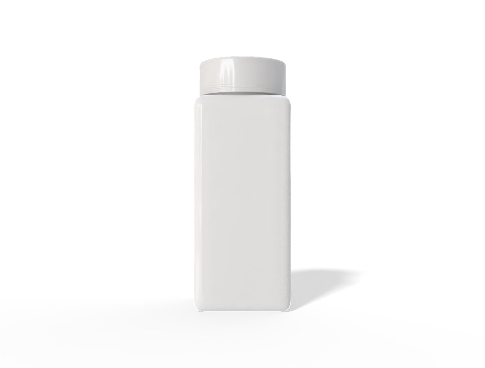 Supplement tablet bottle — Clear glossy plastic