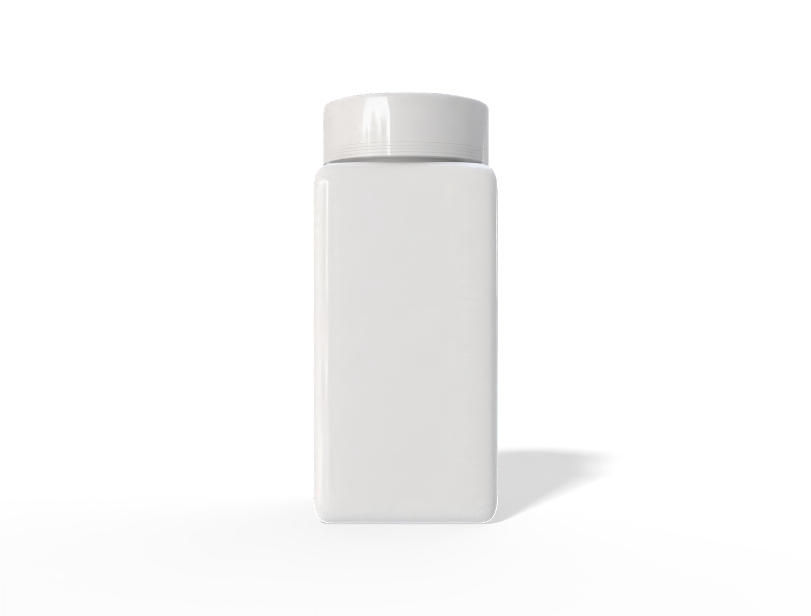 Pill bottle — Clear glossy plastic