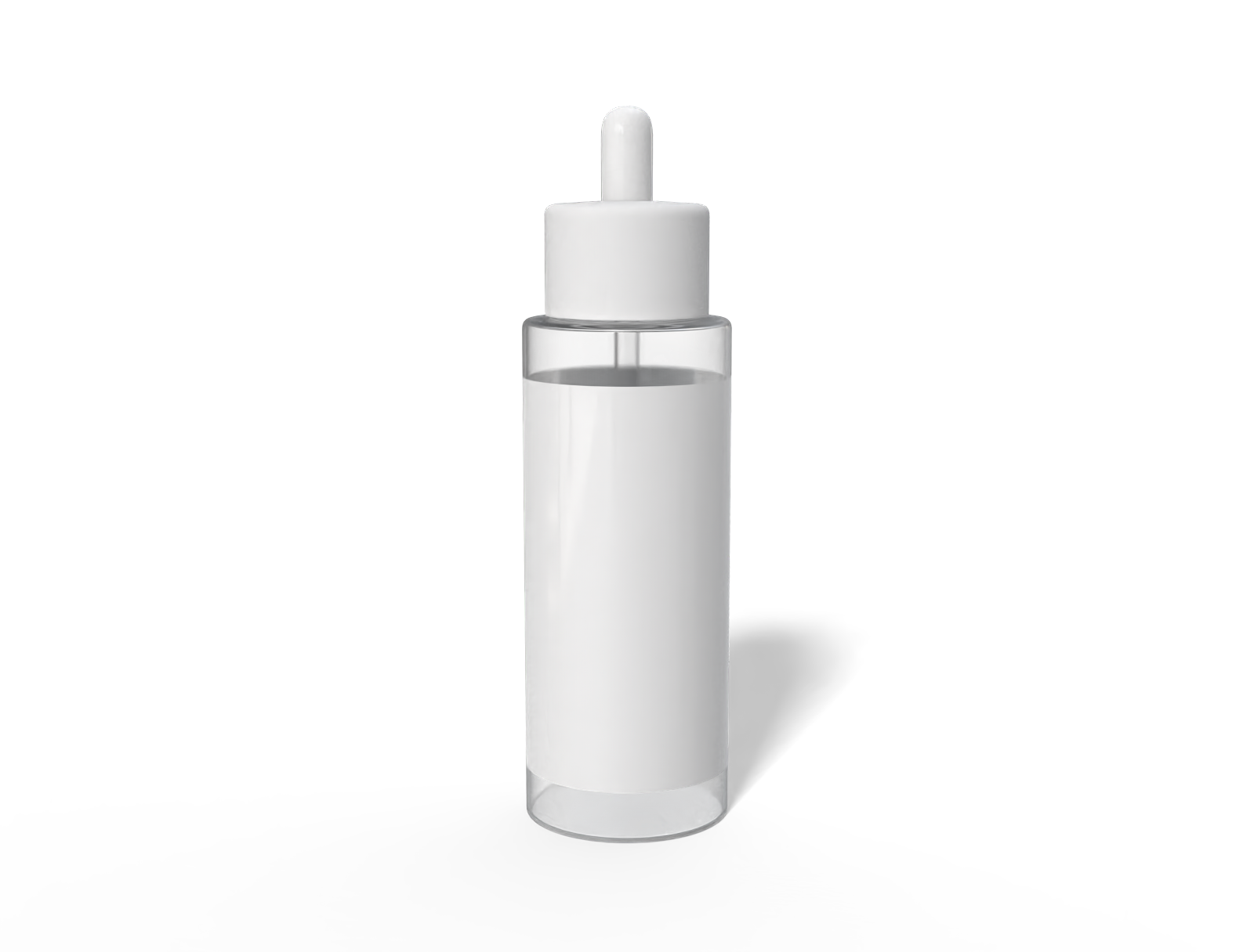 Frosted dropper bottle — Clear matte plastic