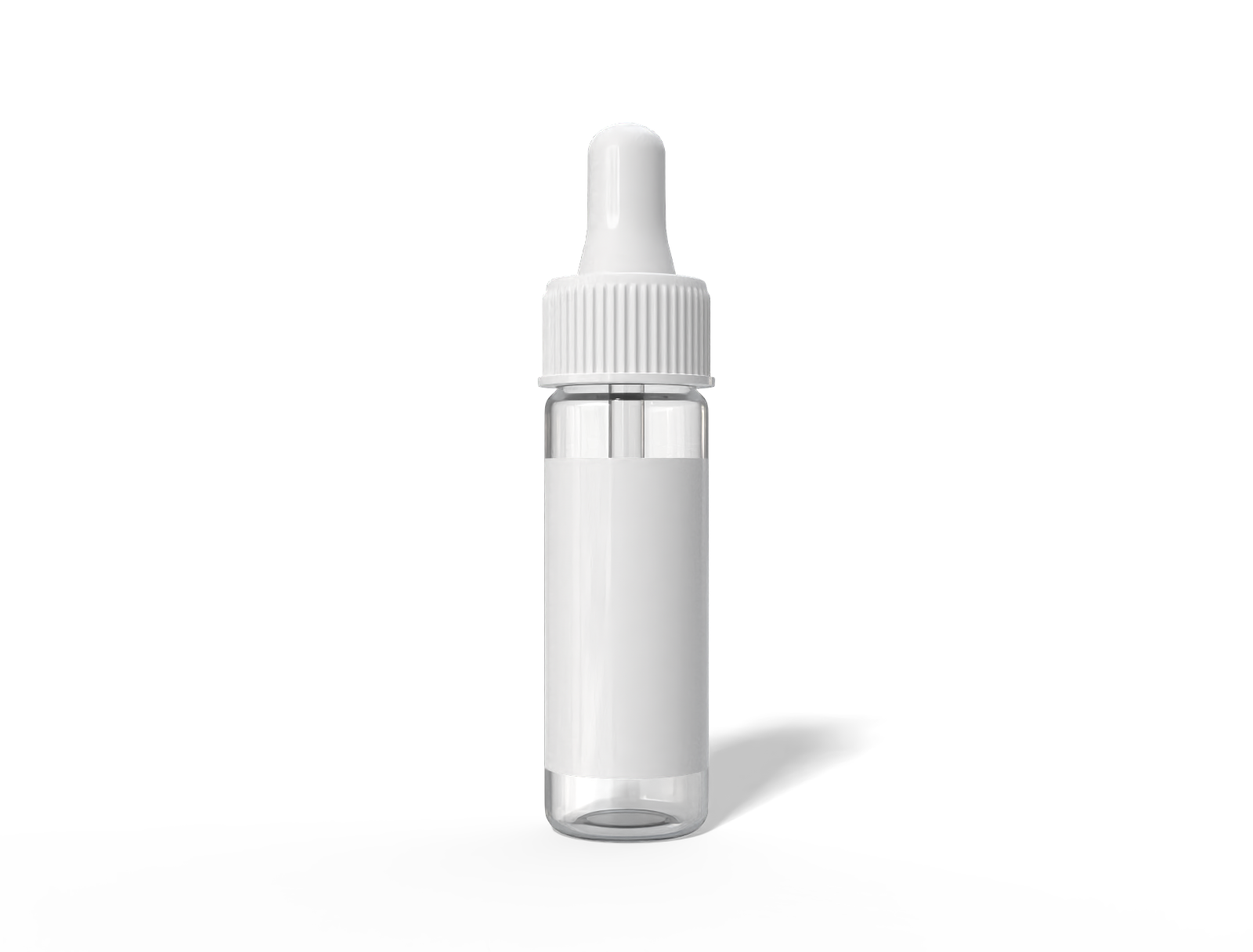 5 ml plastic dropper bottle — Clear glossy plastic