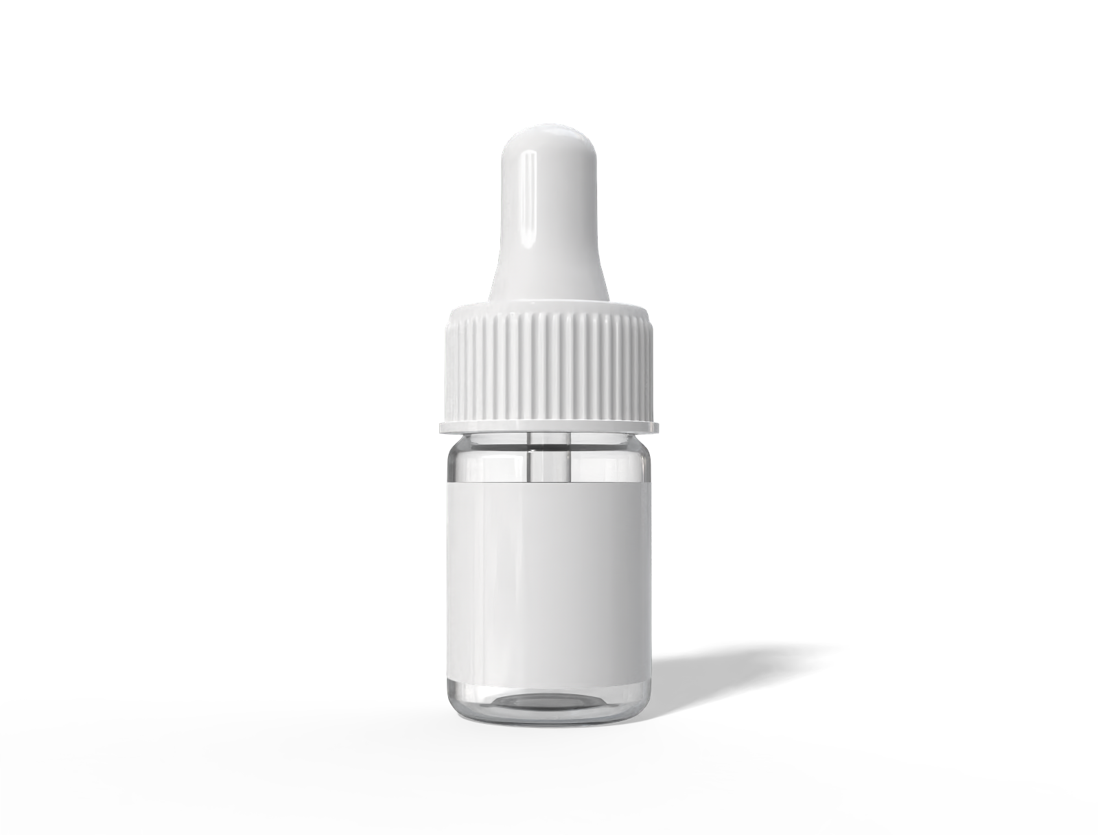 2 ml small plastic dropper bottle — Clear glossy plastic