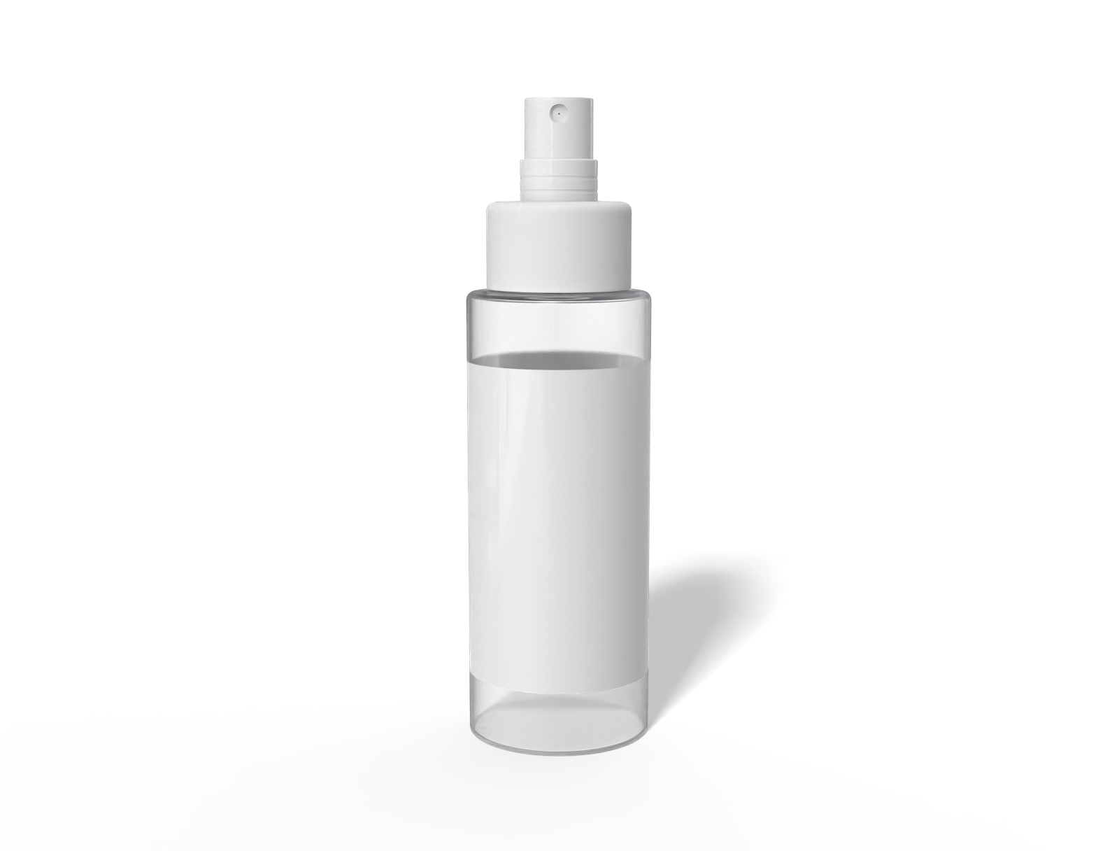 Frosted spray bottle — Clear matte plastic