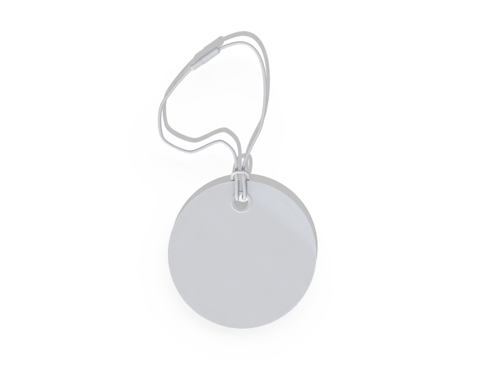 Round tag — White paperboard