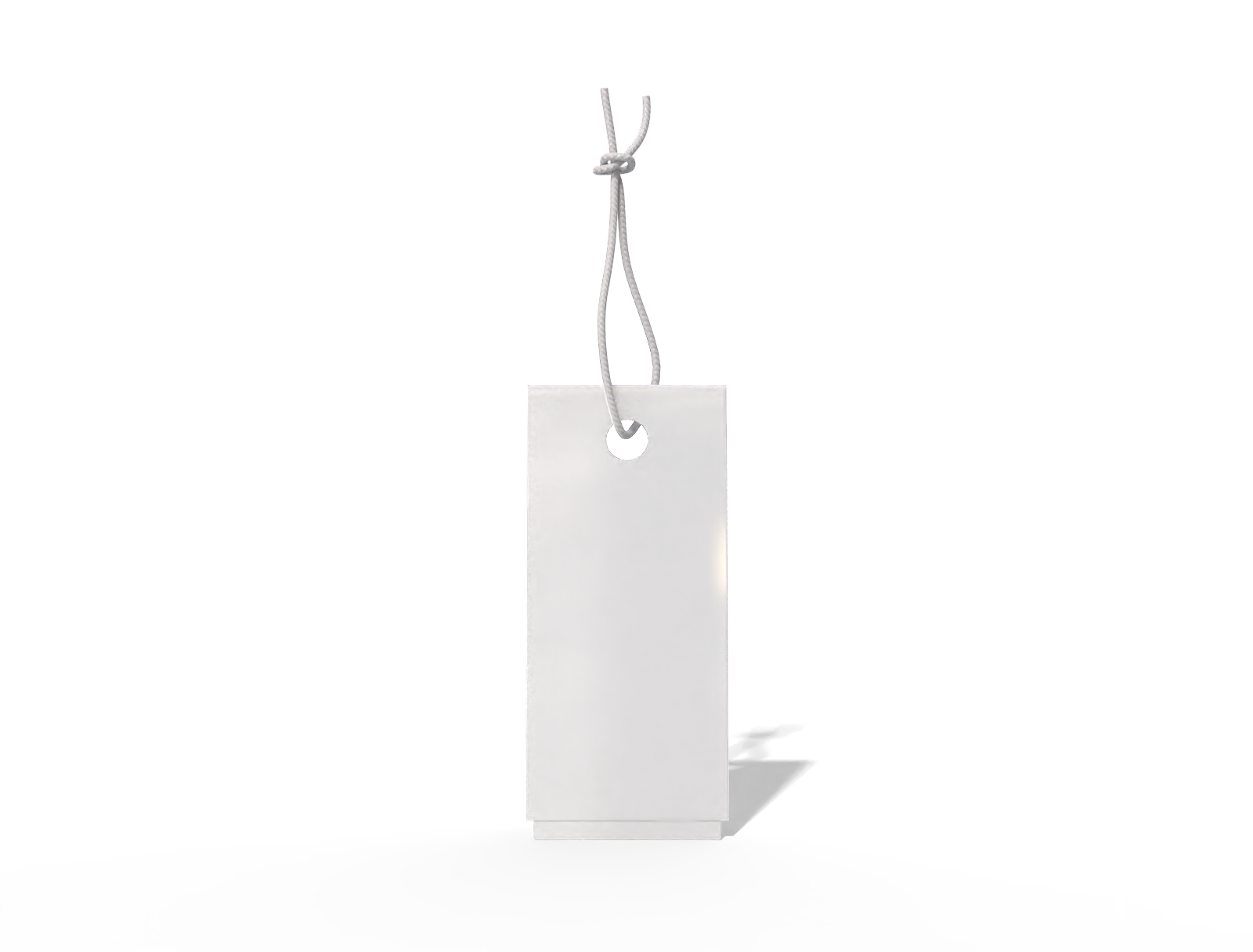 Clothing tag — White paperboard